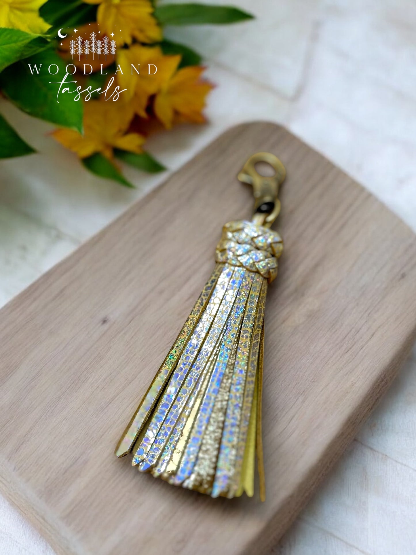 Luxe Leather Tassel Purse Charm