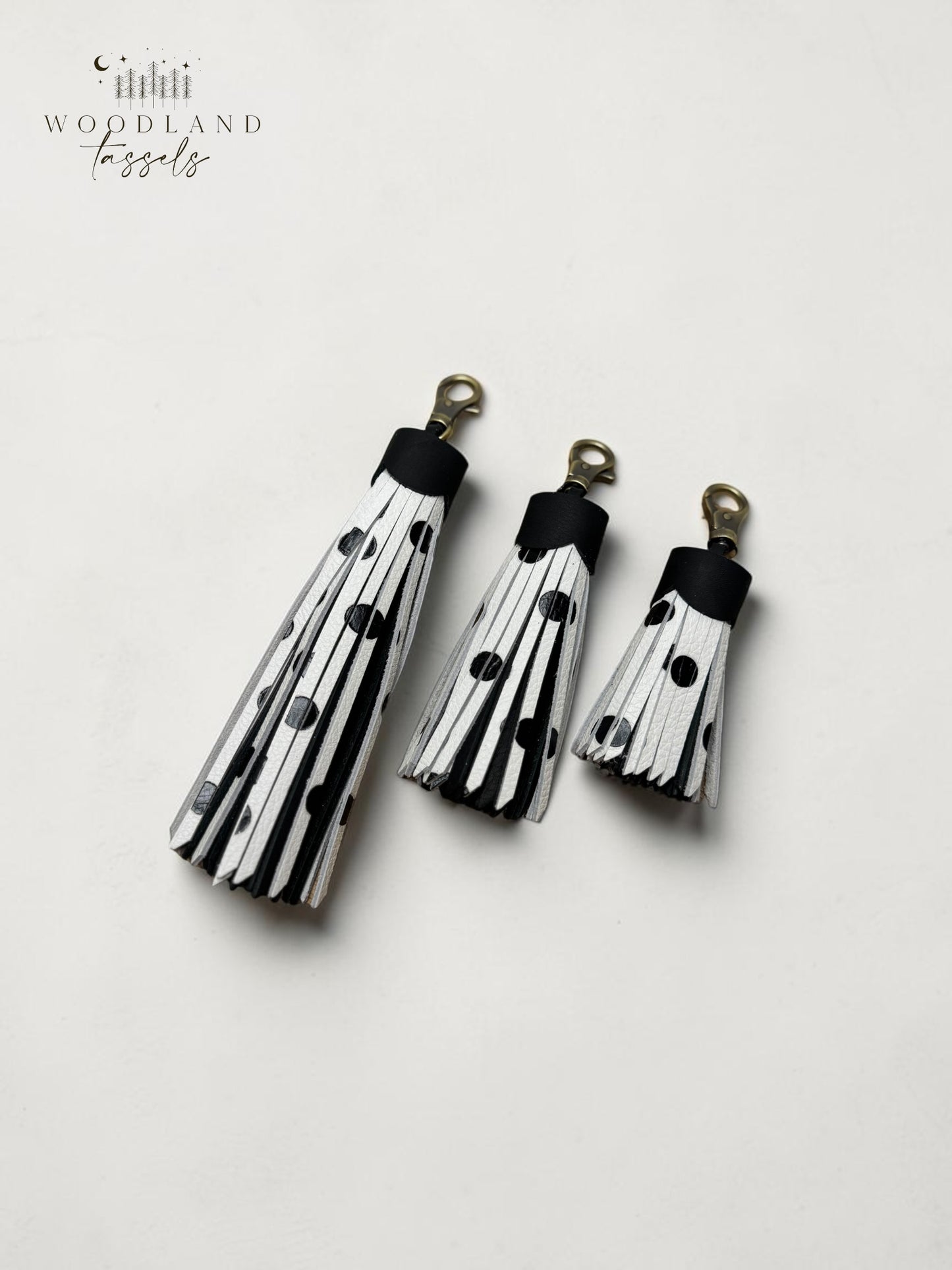 Polka Dot Leather Tassel