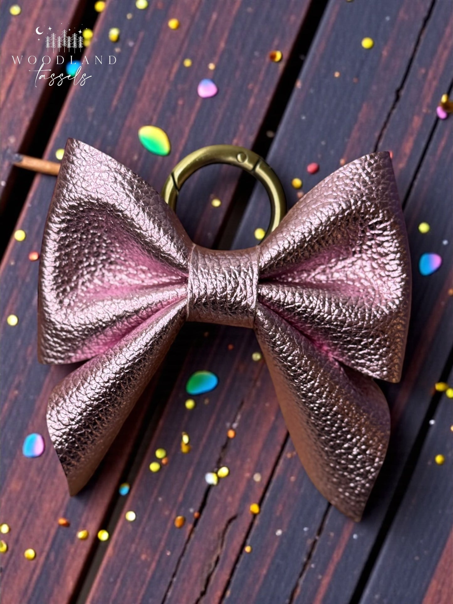 Dolly Leather Purse Bow Bag Charm