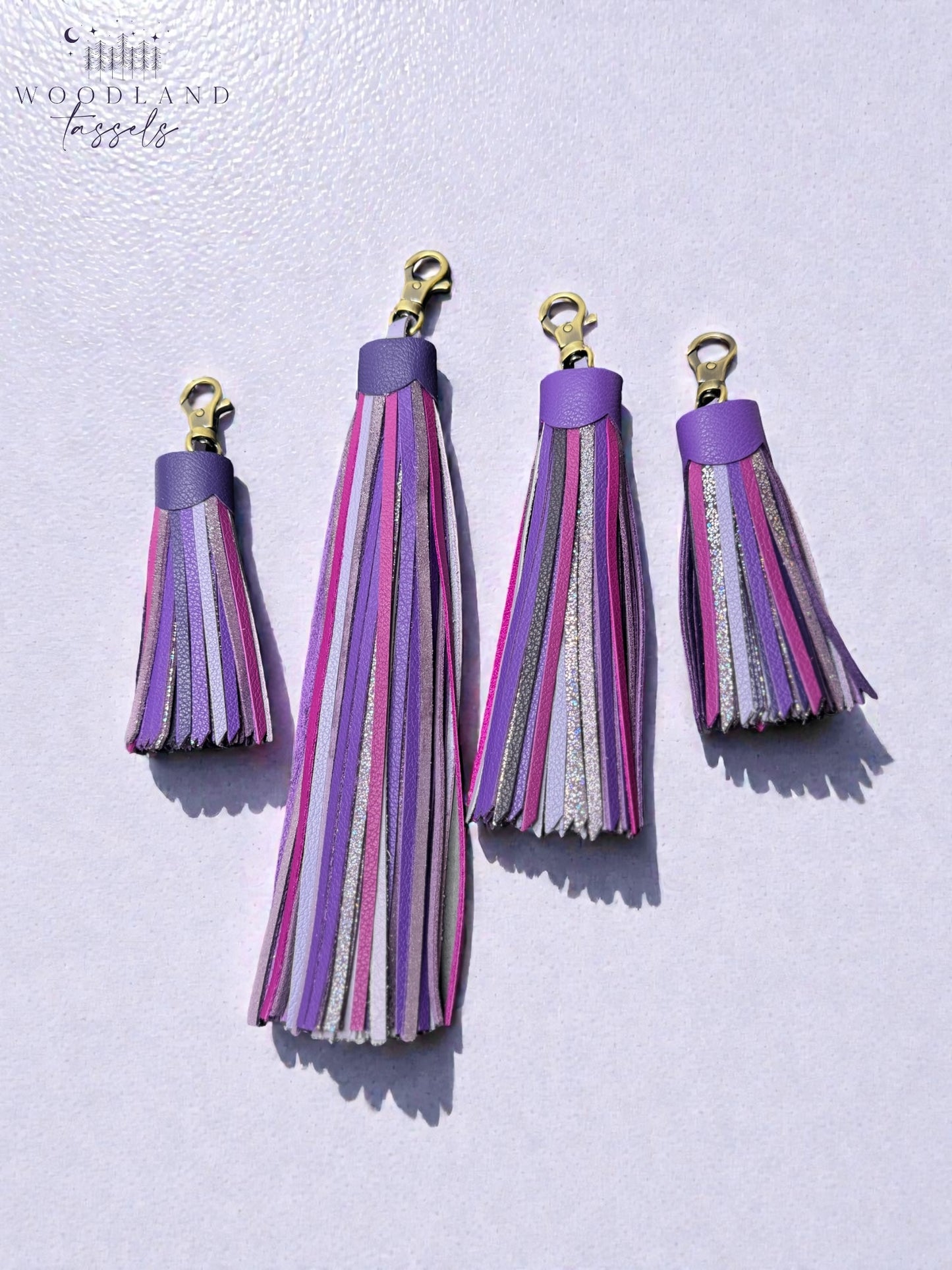 Berry Patch Purple Leather Tassel