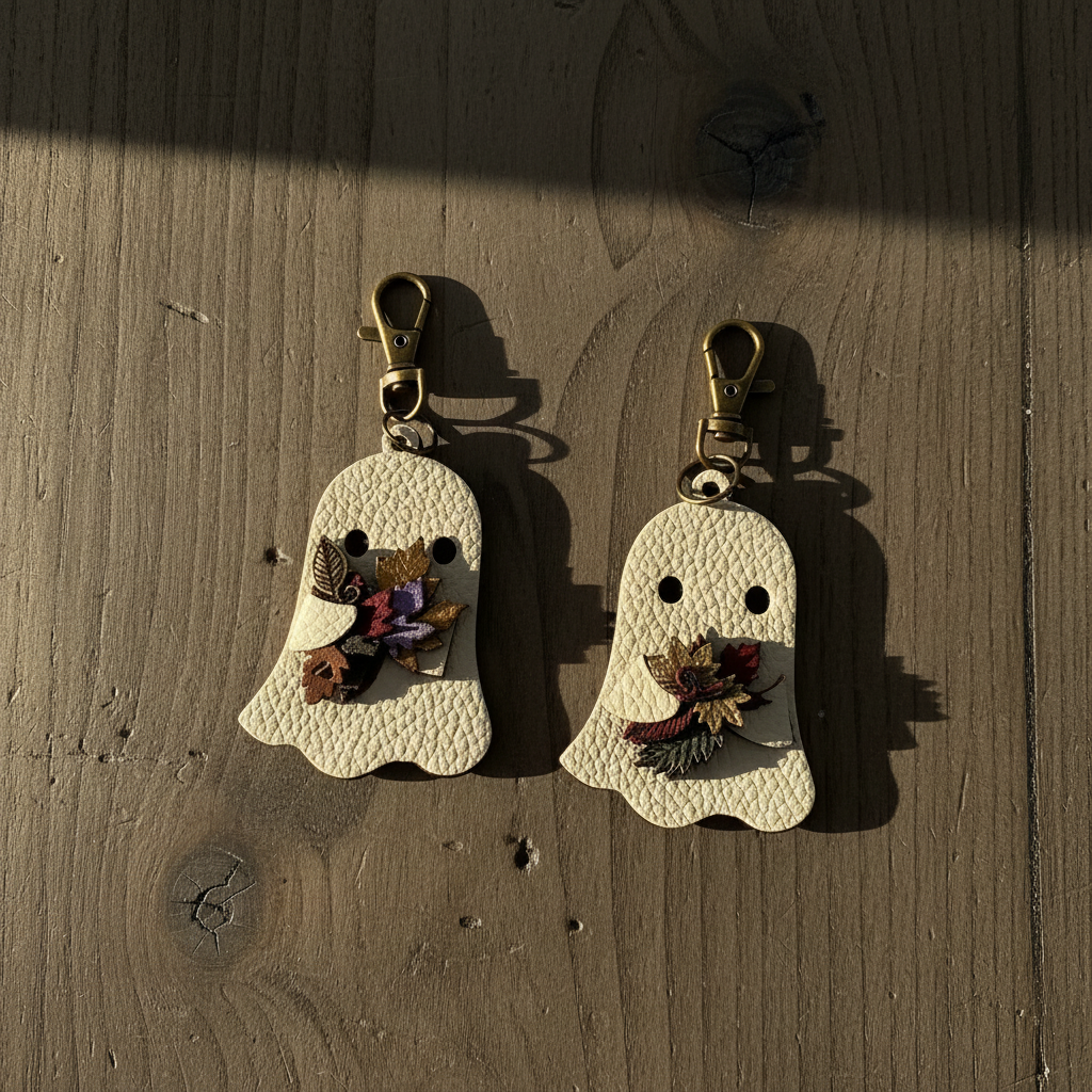 Ghostie Leather Bag Charms