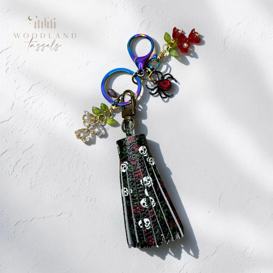 Petite Leather Tassel + Tiny Treasures Bag Charm