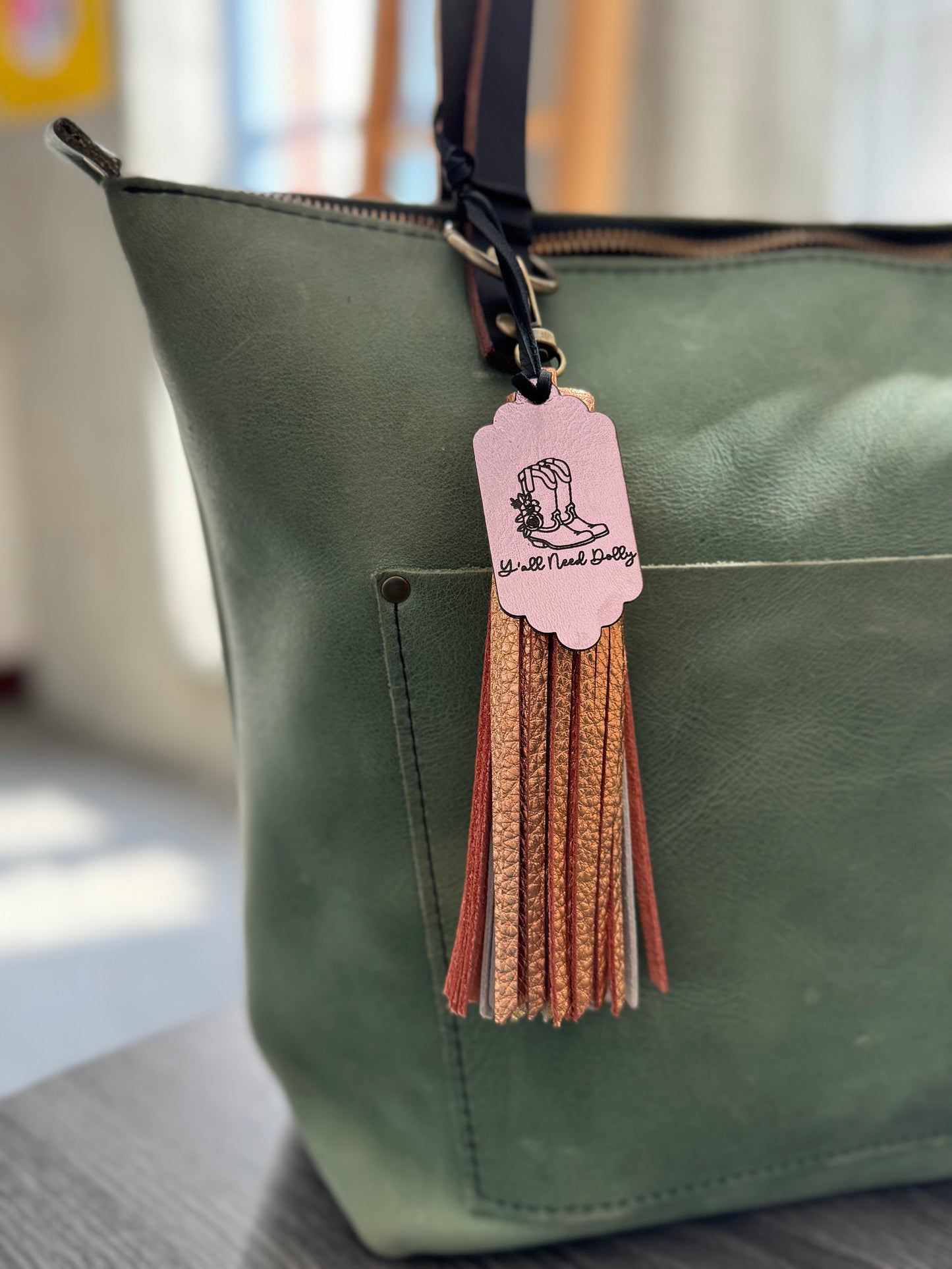 Dolly Leather Purse Charm