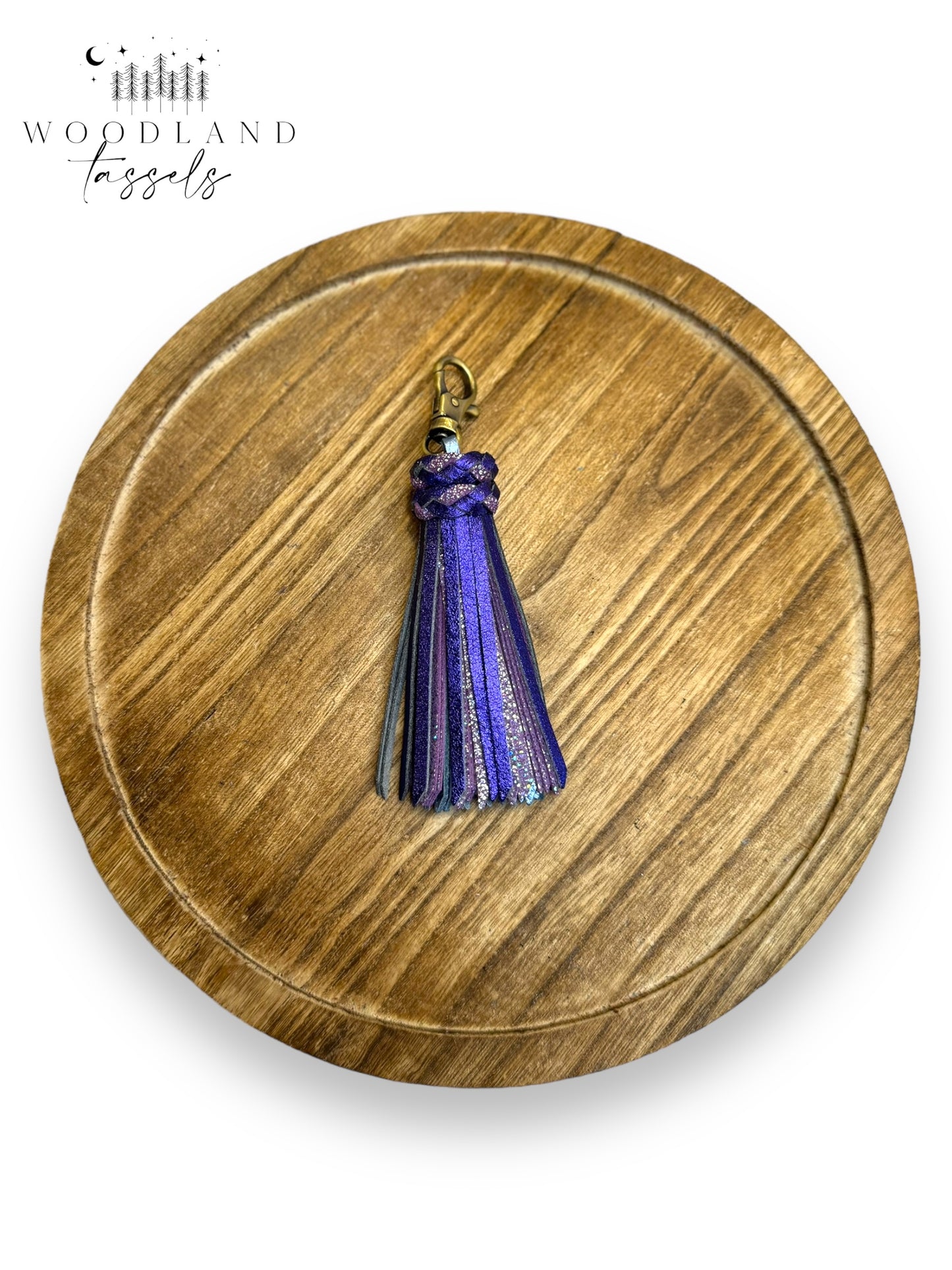 Amethyst Leather Tassel pre order