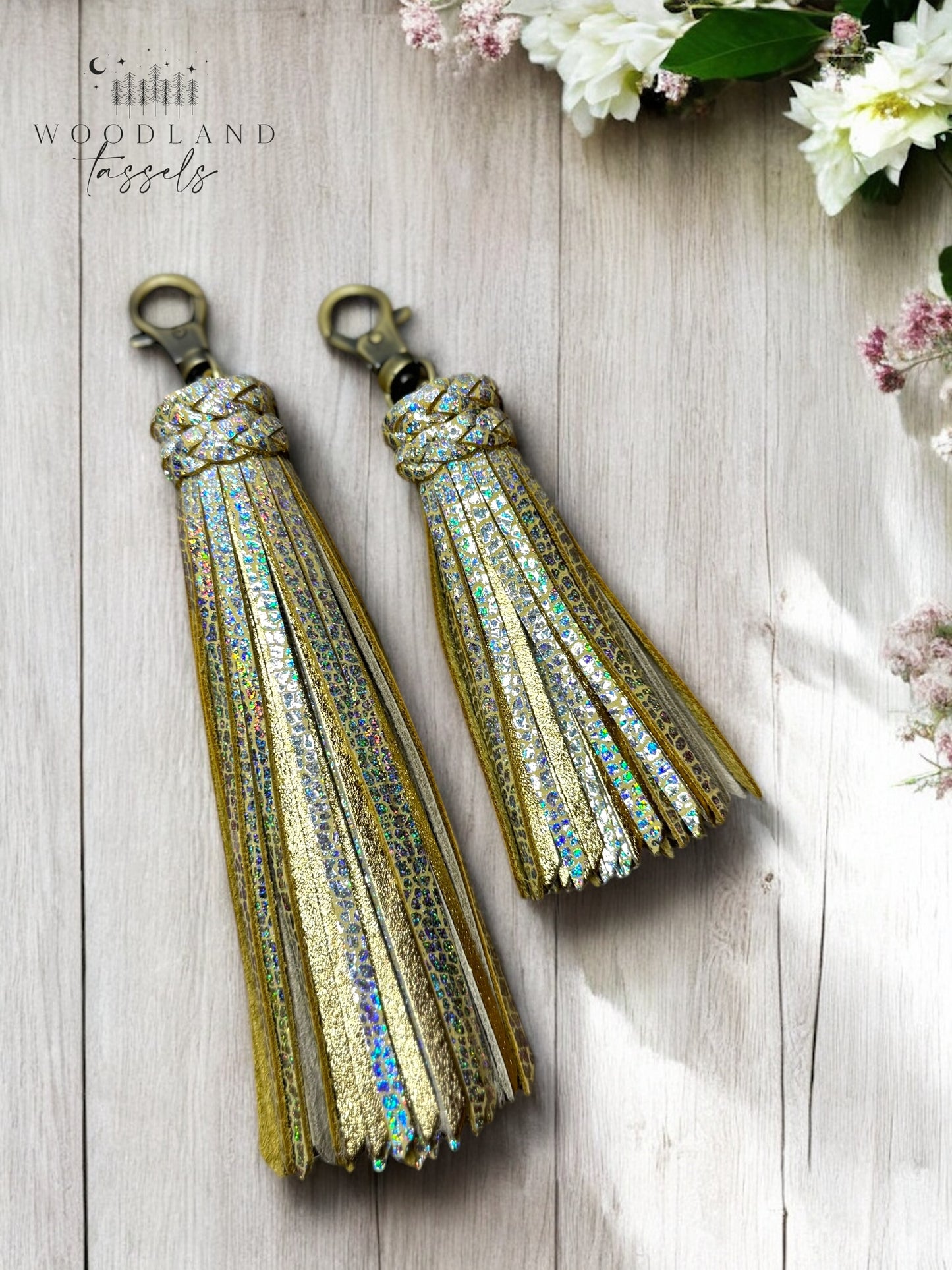 Luxe Leather Tassel Purse Charm