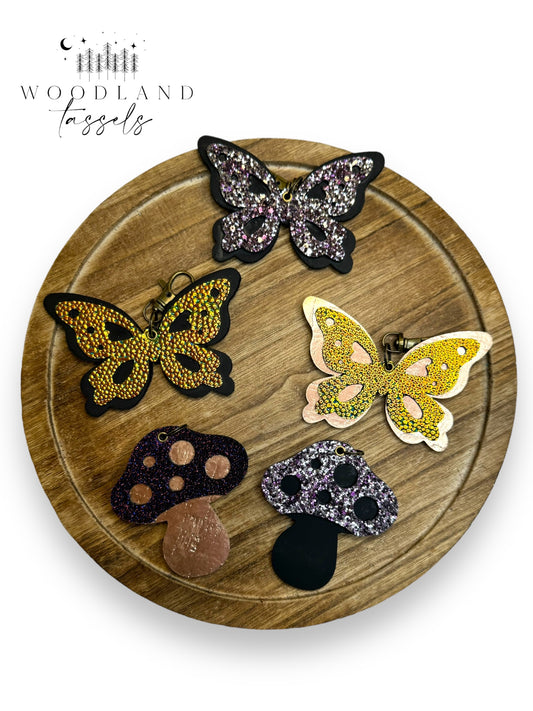 Desert Butterfly Genuine Leather Charm