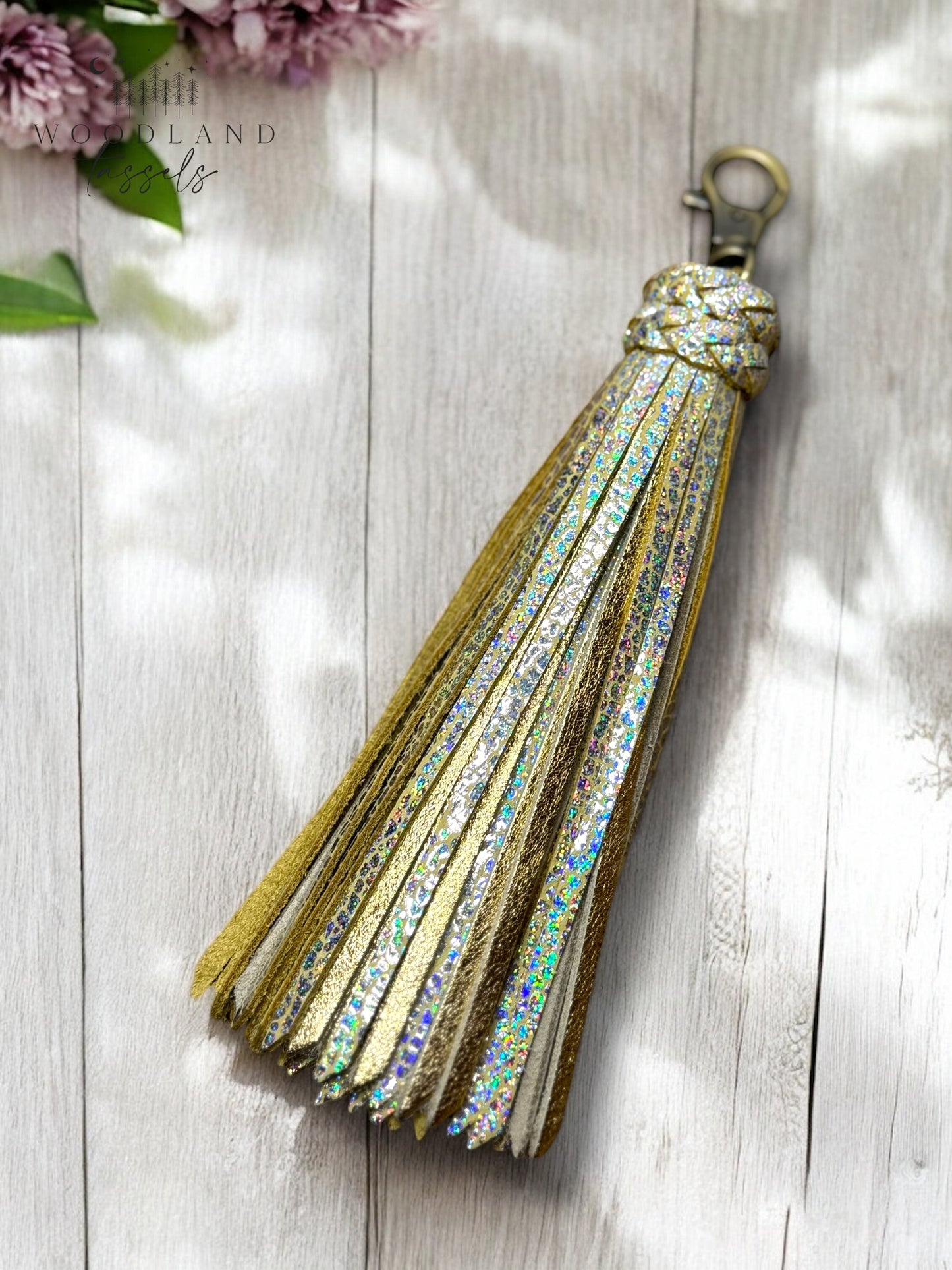 Luxe Leather Tassel Purse Charm
