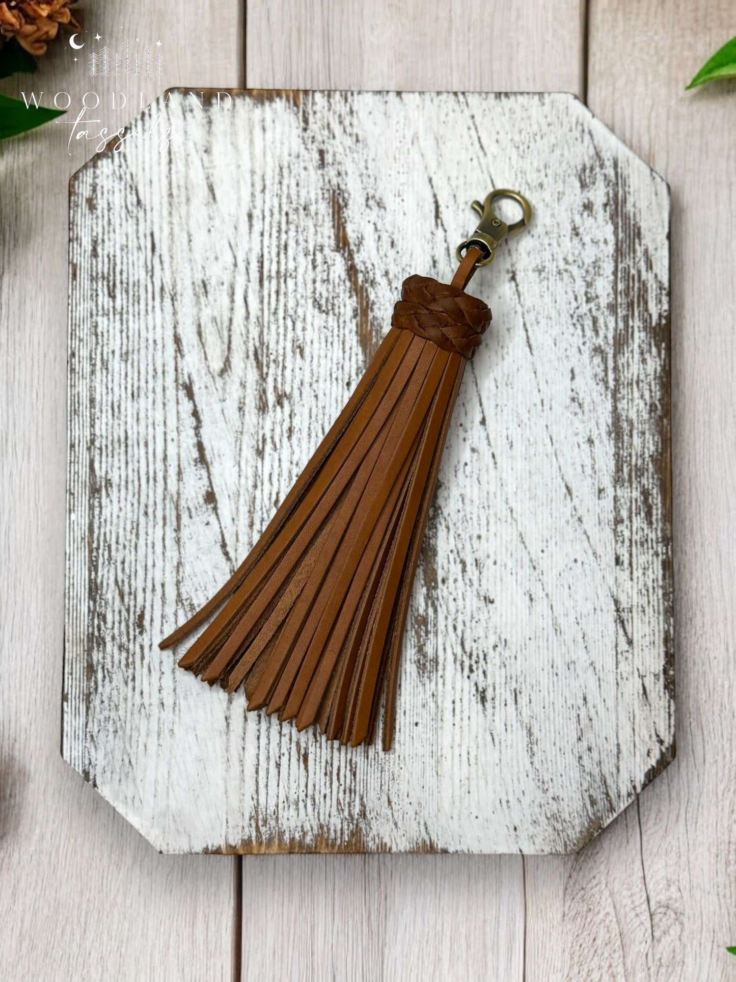 Toffee Leather Tassel