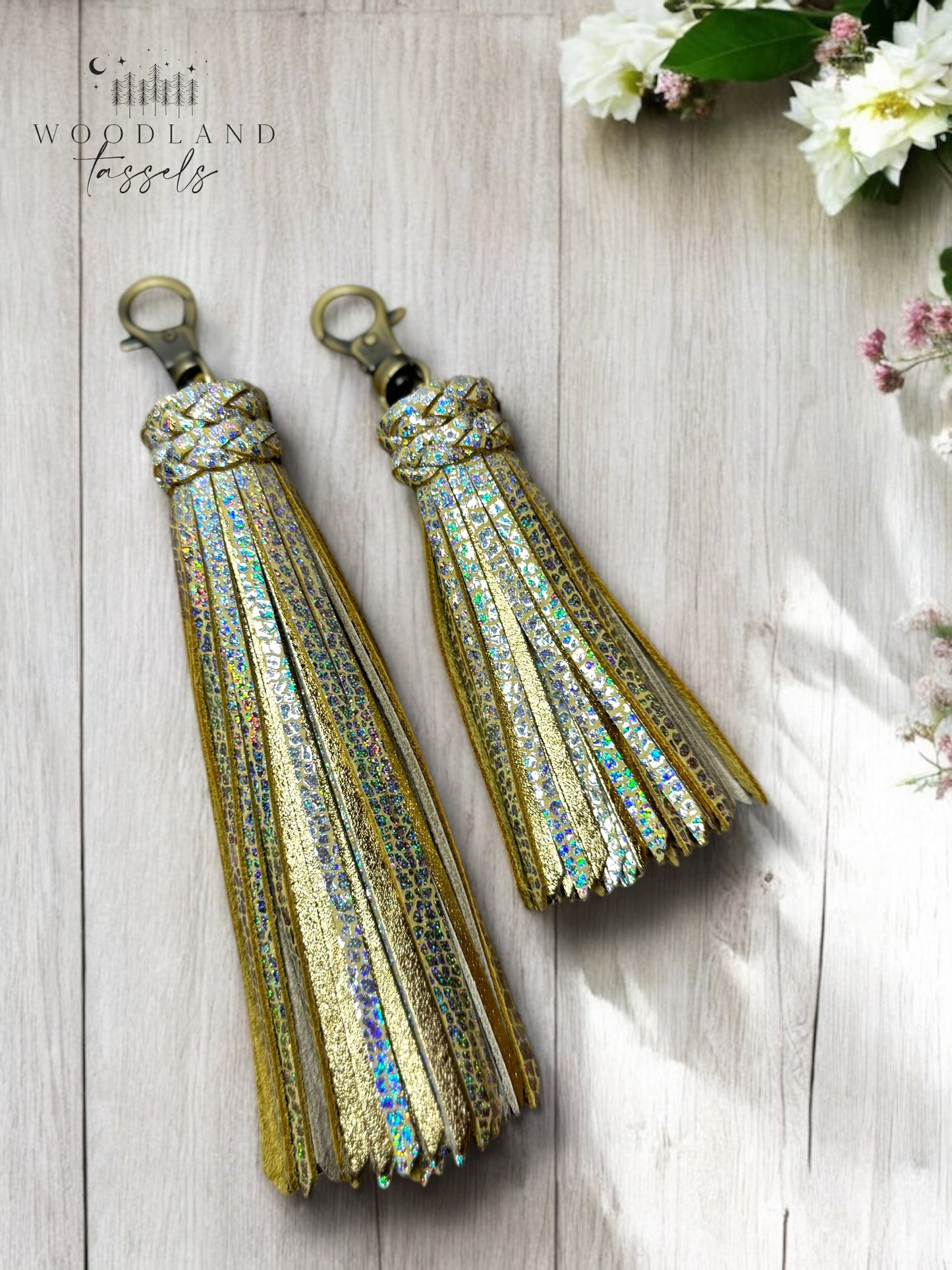 Luxe Leather Tassel Purse Charm