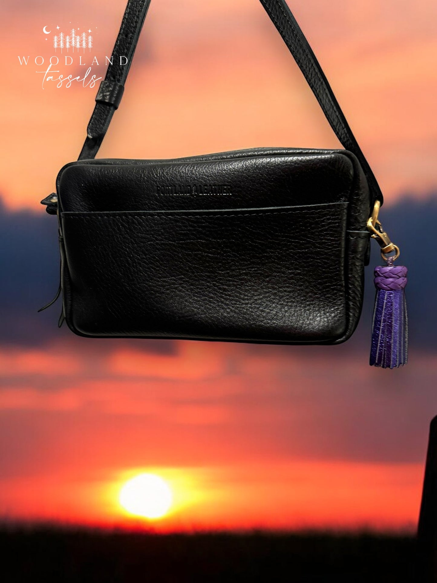 Amethyst Leather Tassel