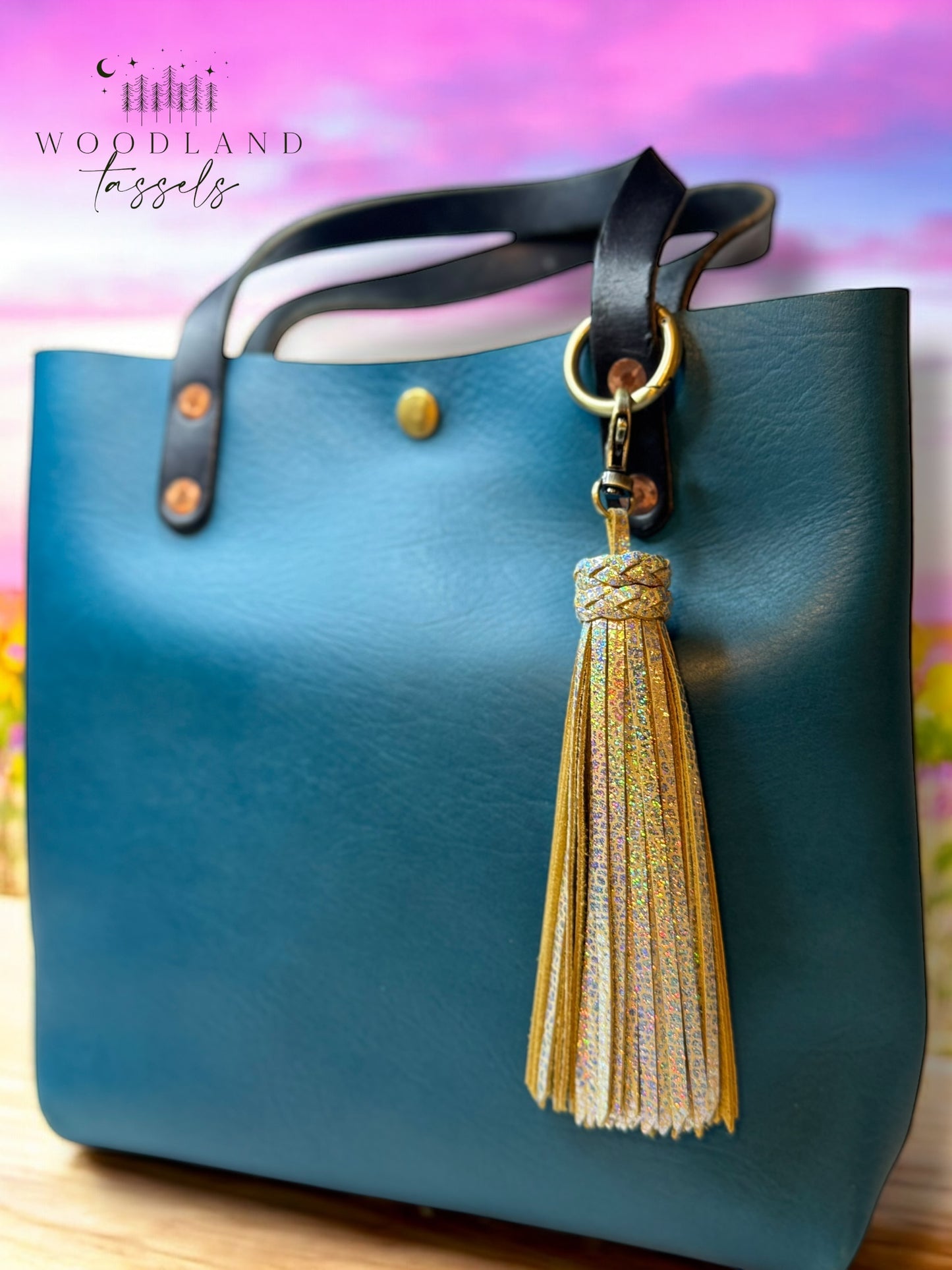 Luxe Leather Tassel Purse Charm