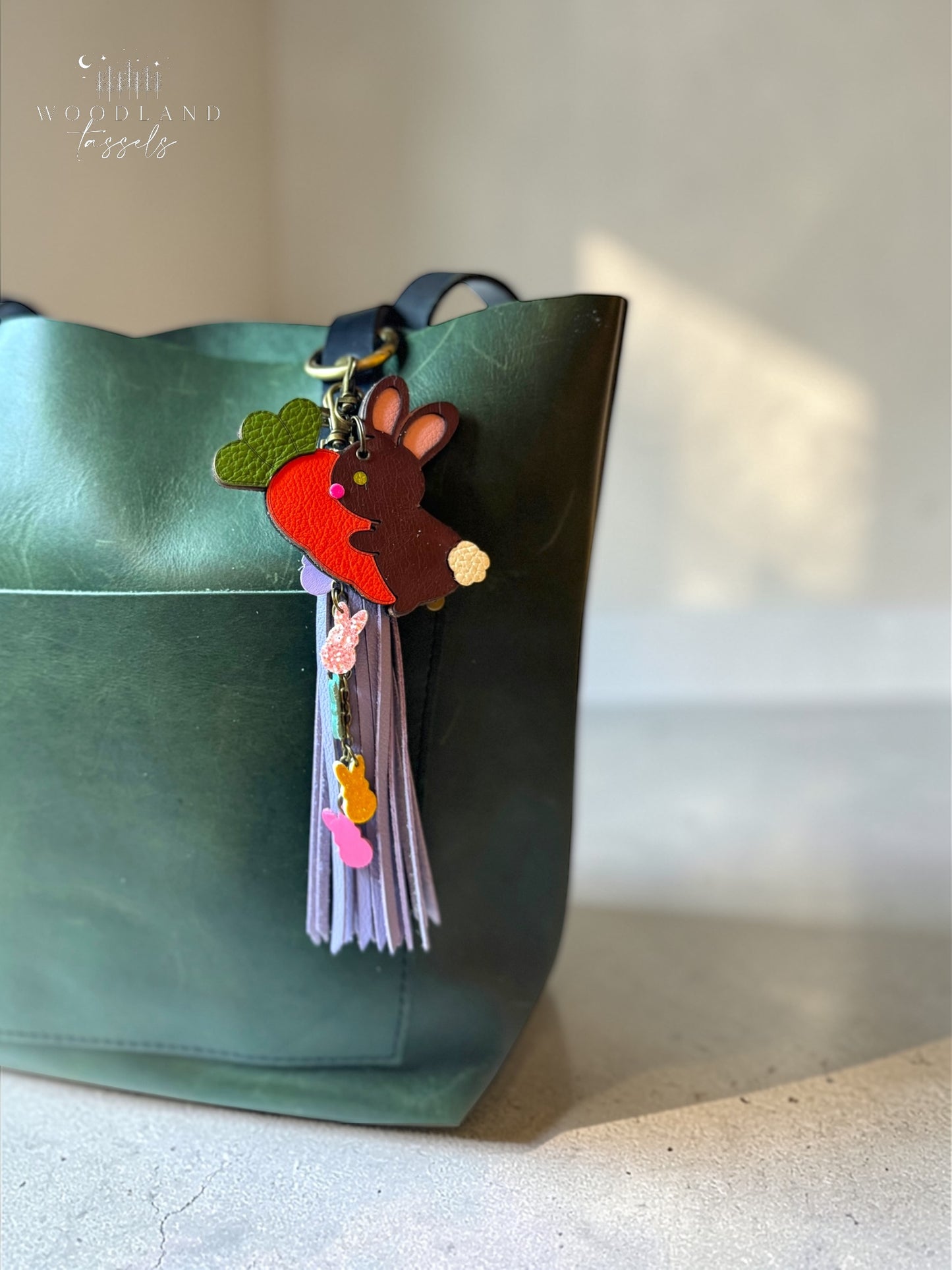 Bunny Peep Chain Leather Bag Chatm