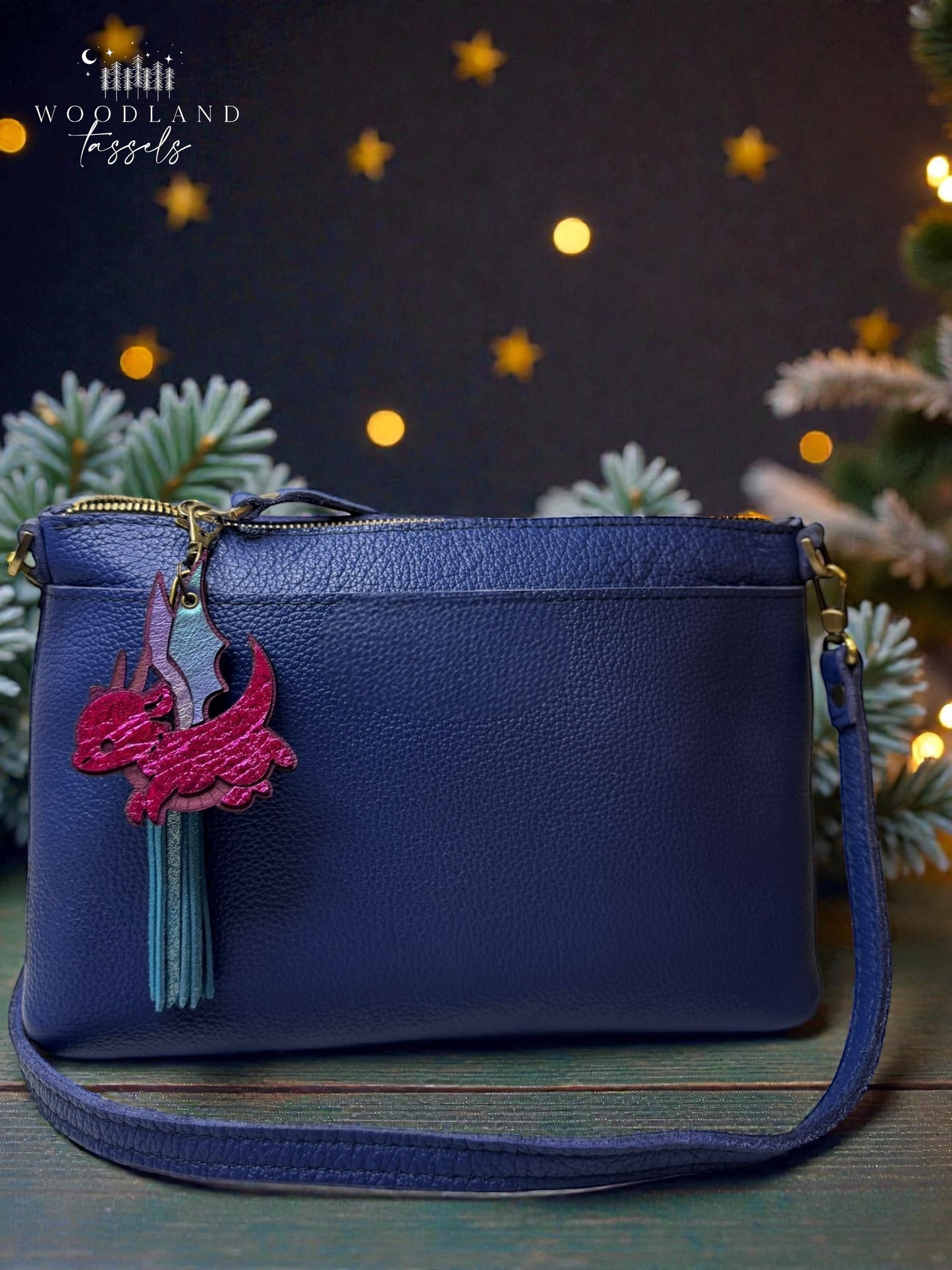 Dragon Leather Purse Charm