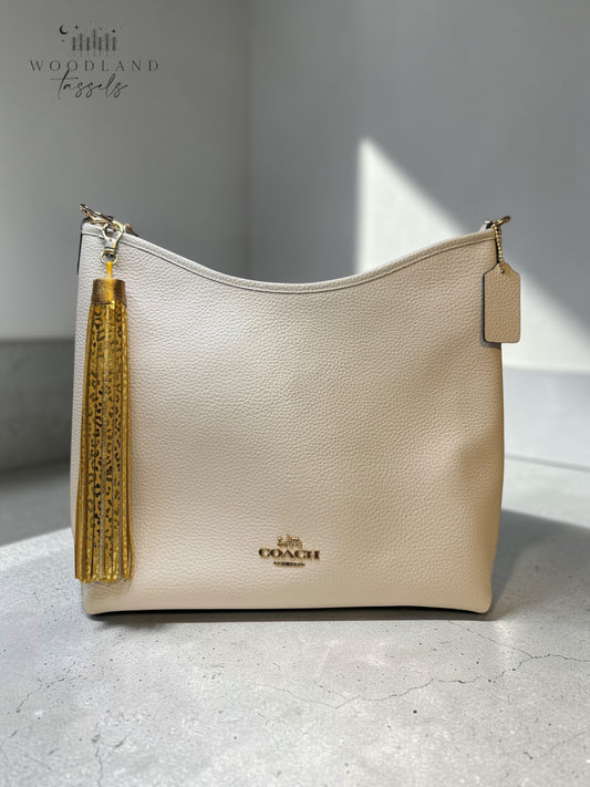 Golden Leopard Queen Leather Tassel