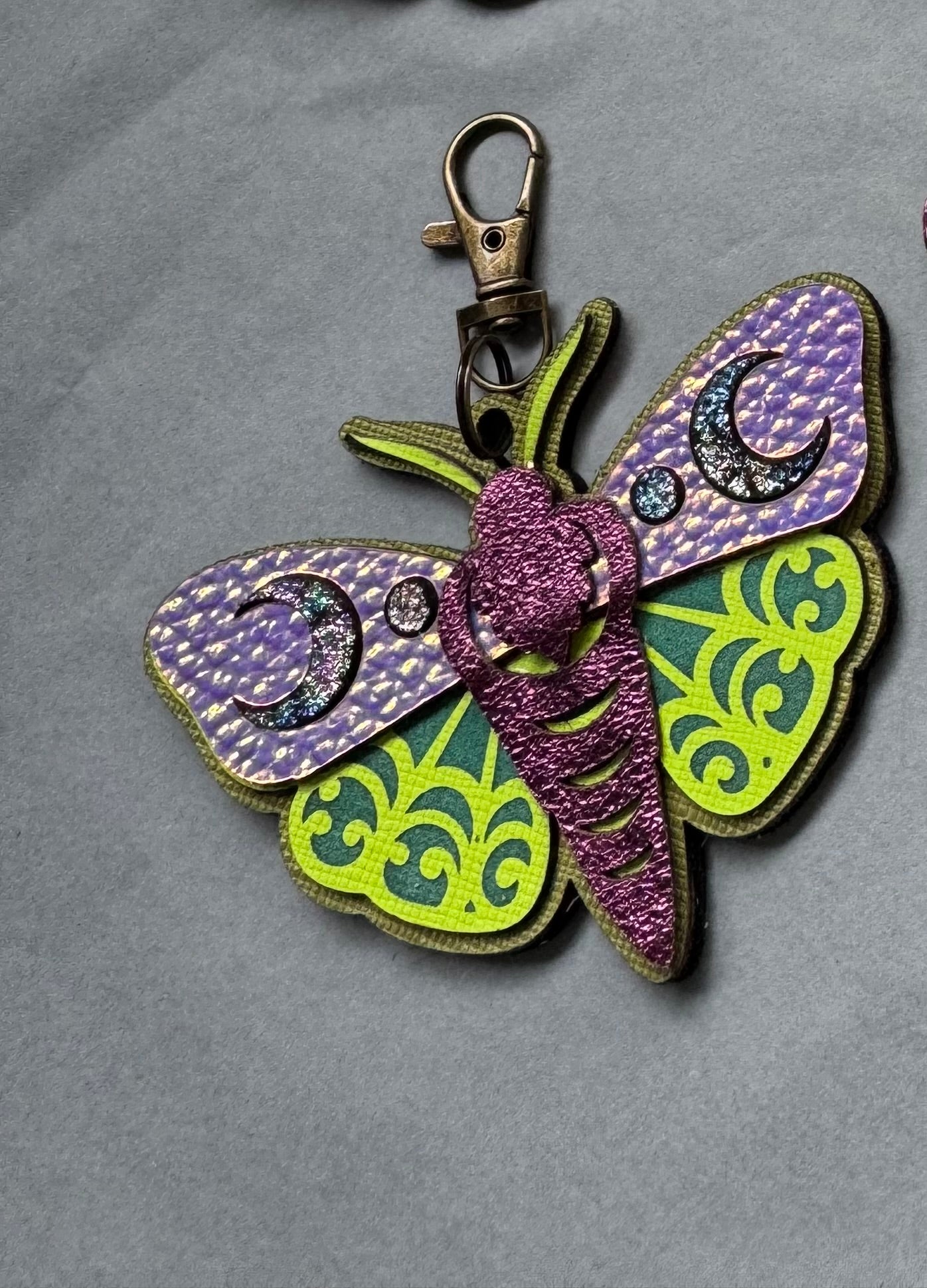 Luna Moth Purse Charm