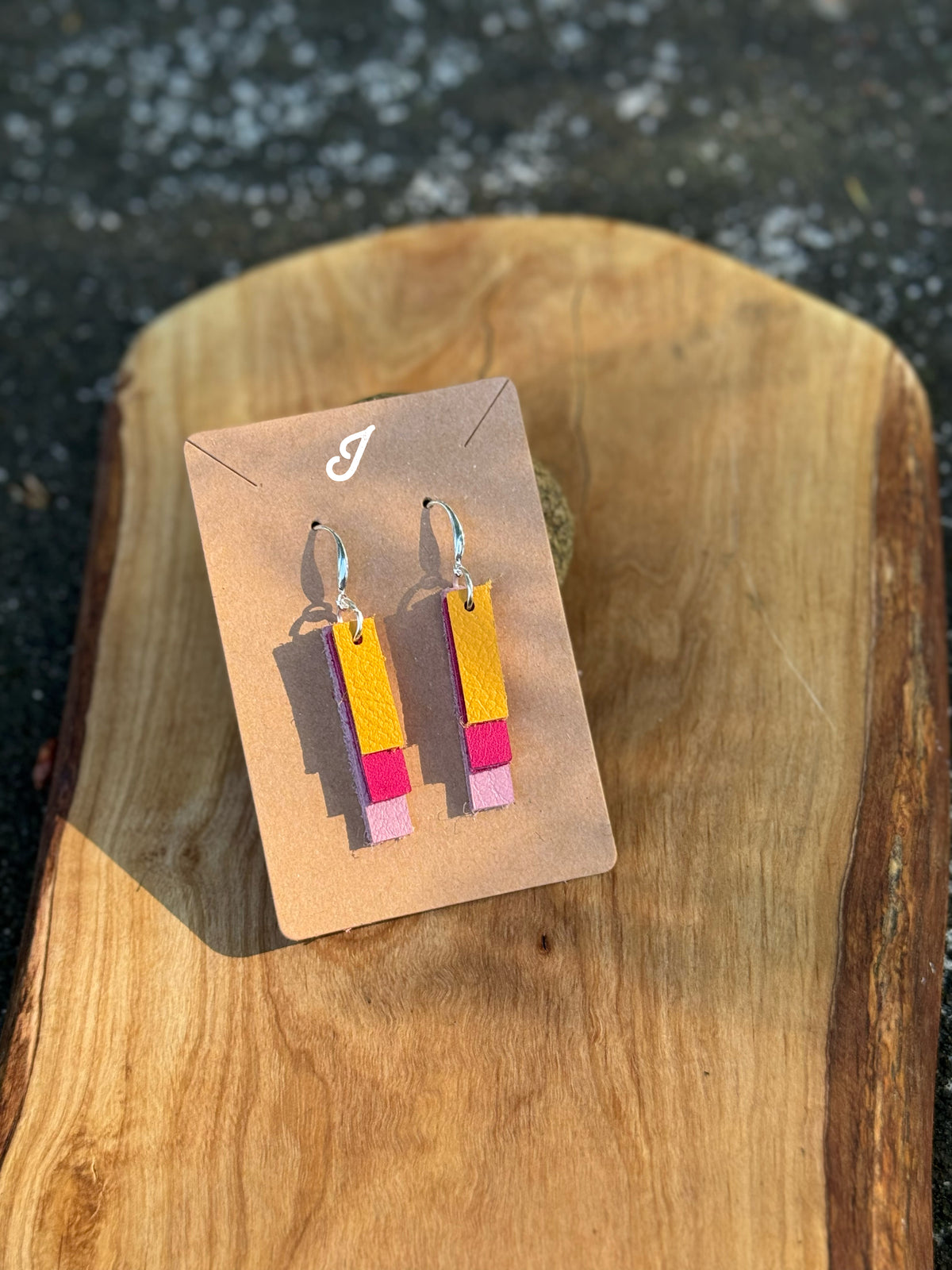 Leather Bar Earrings