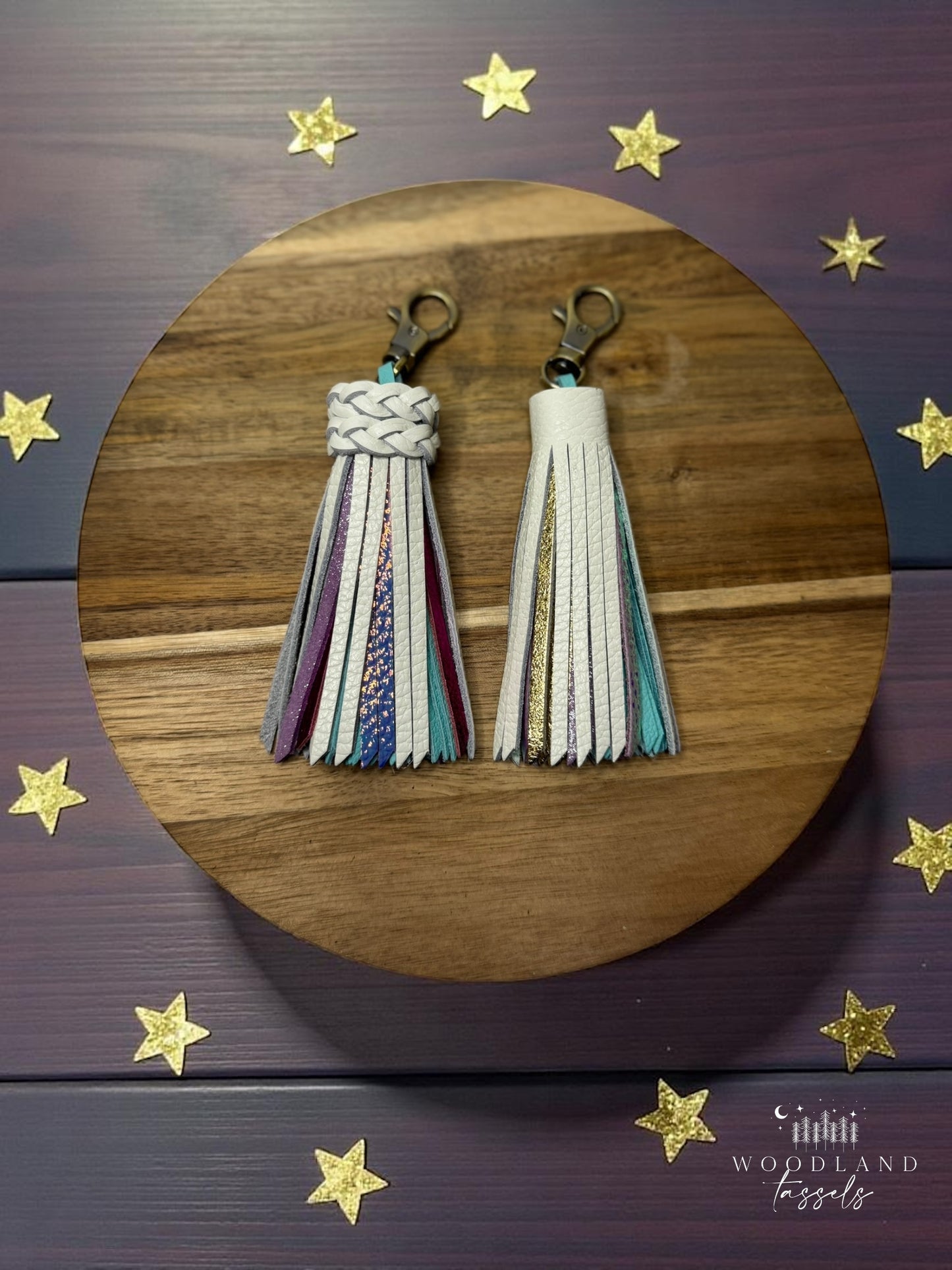 Antler Rainbow Leather Tassel