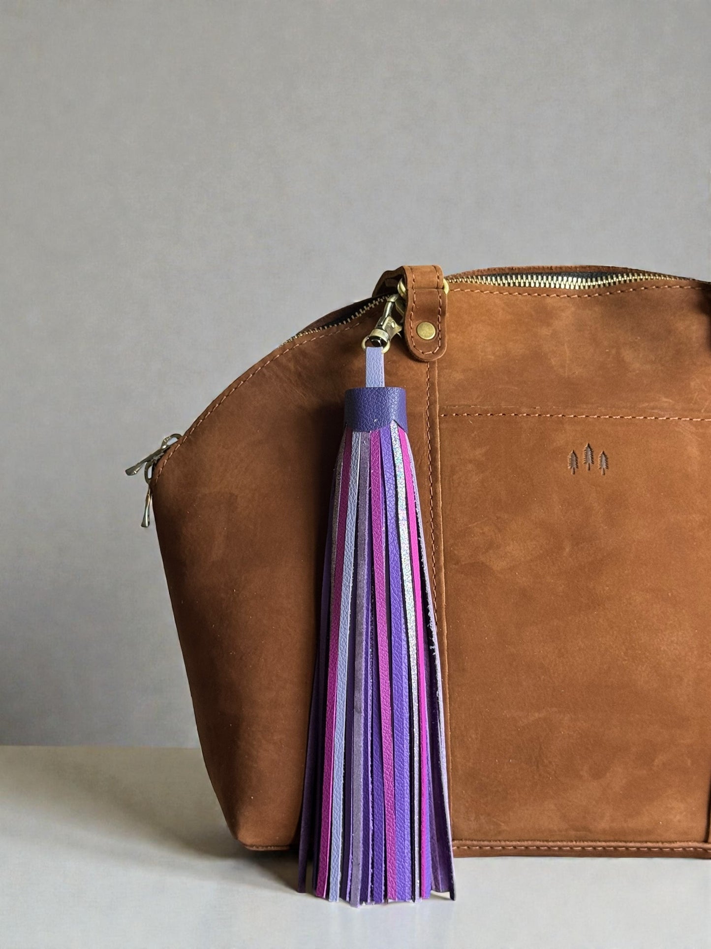 Berry Patch Purple Leather Tassel