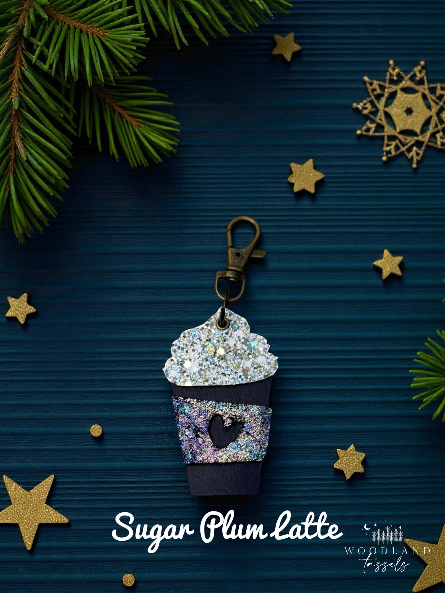 Latte Leather Purse Charm