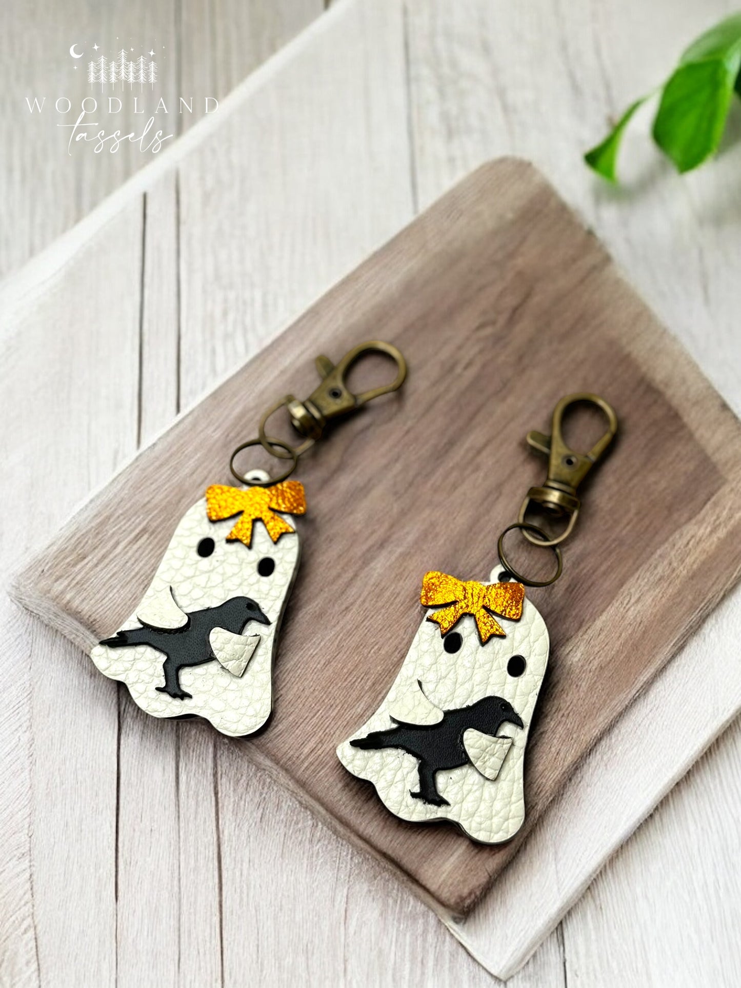 Ghostie Leather Bag Charm