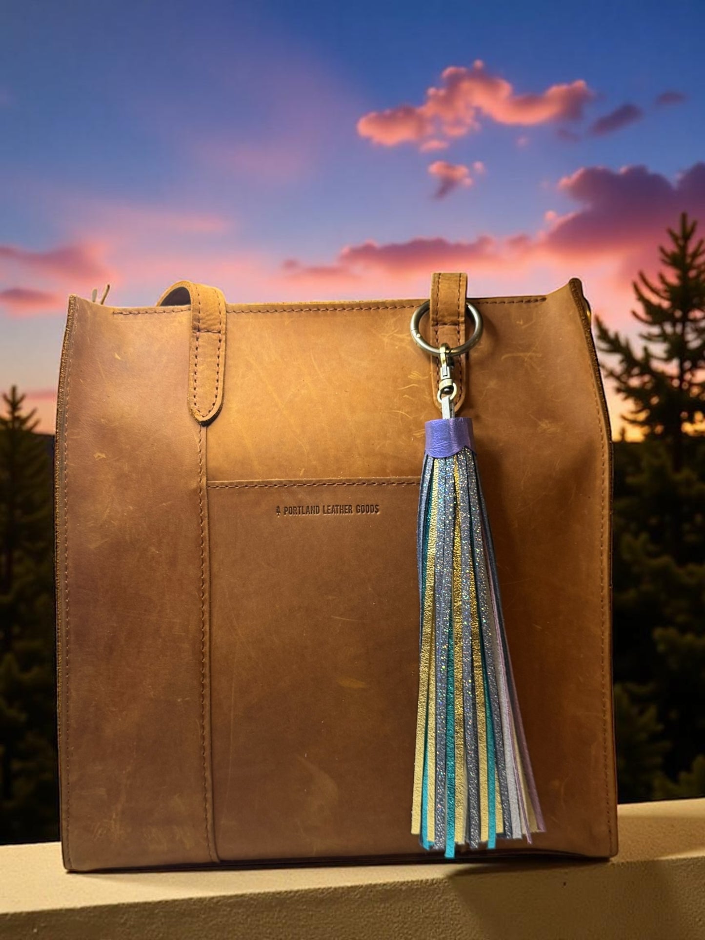 Dark Rainbow Queen Leather Tassel