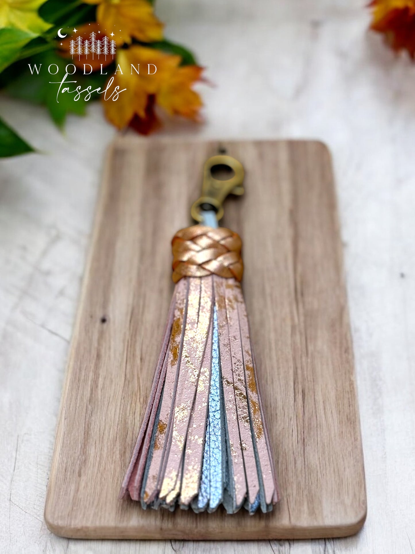 Rose Quartz Leather Tassel