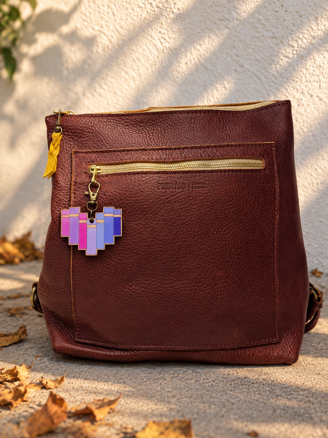 Love Story Leather Book Bag Charm