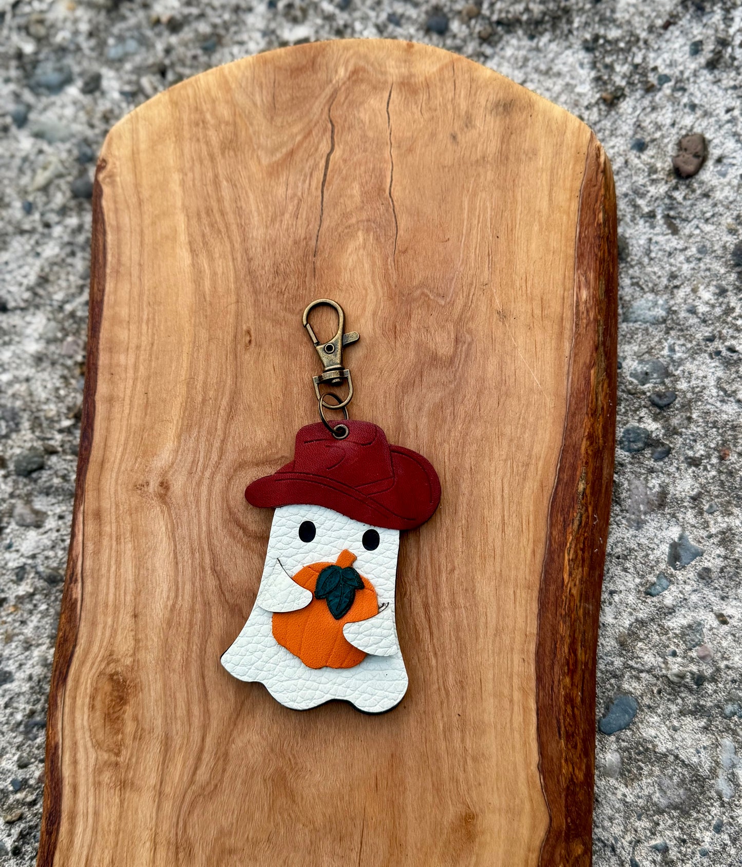 Ghostie Leather Bag Charm
