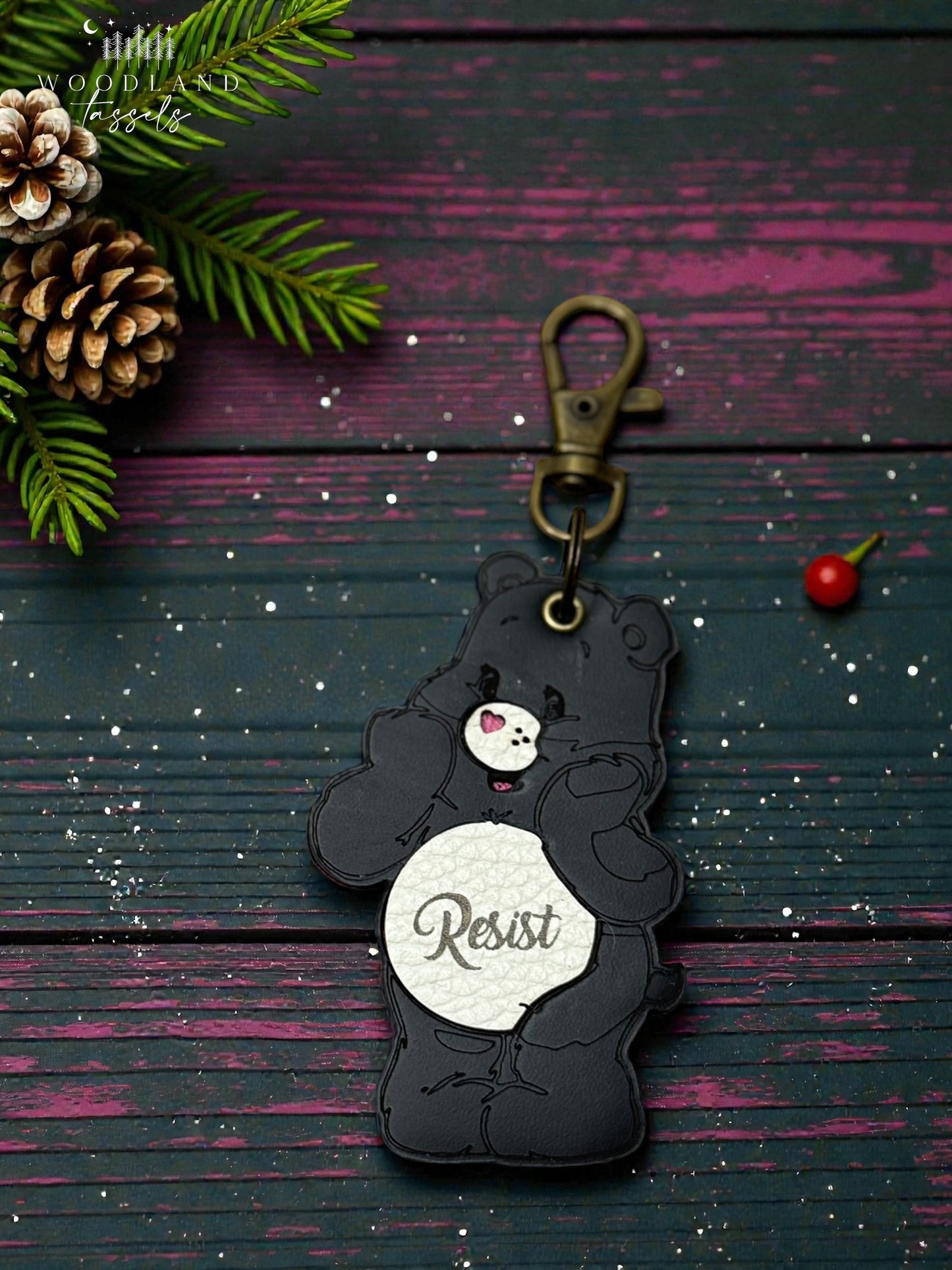 Protest Bear Purse Charm