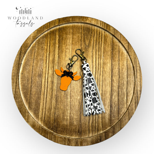 Cow Print Duo Tassel