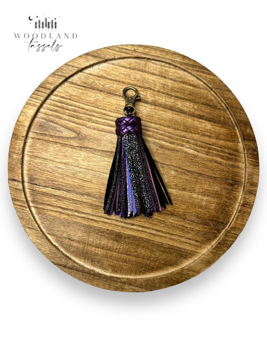 Black Magic Leather Tassel