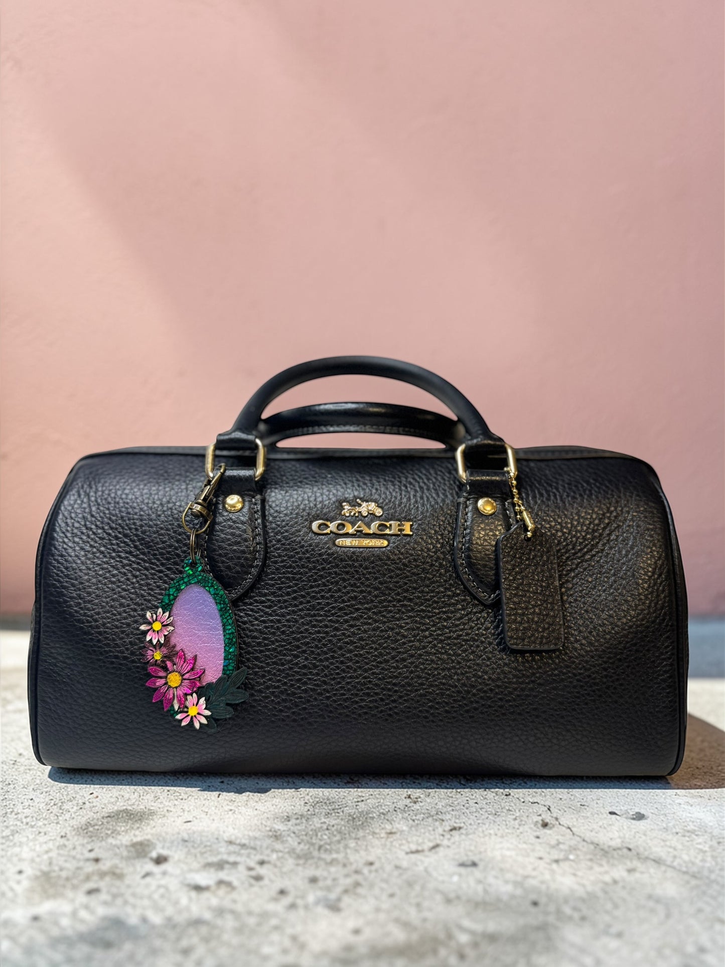 Daisy Cameo Leather Bag Charms