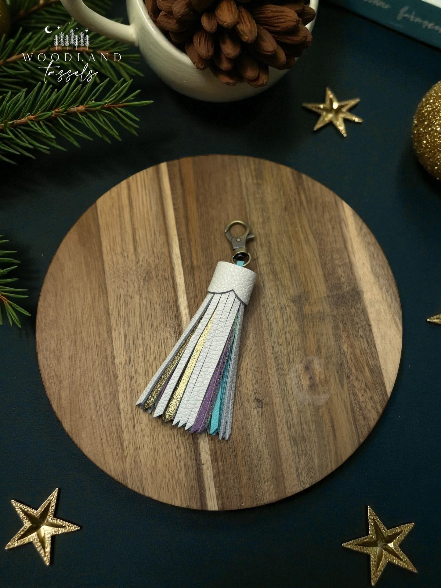 Powder Puff Leather Tassel