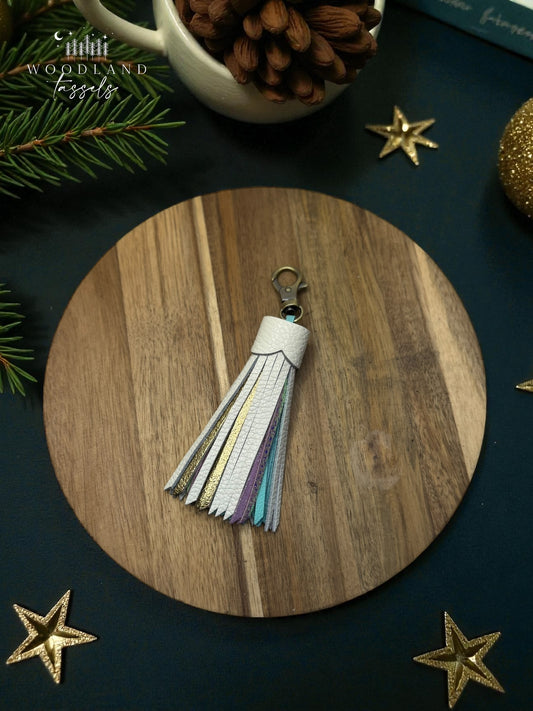 Powder Puff Leather Tassel