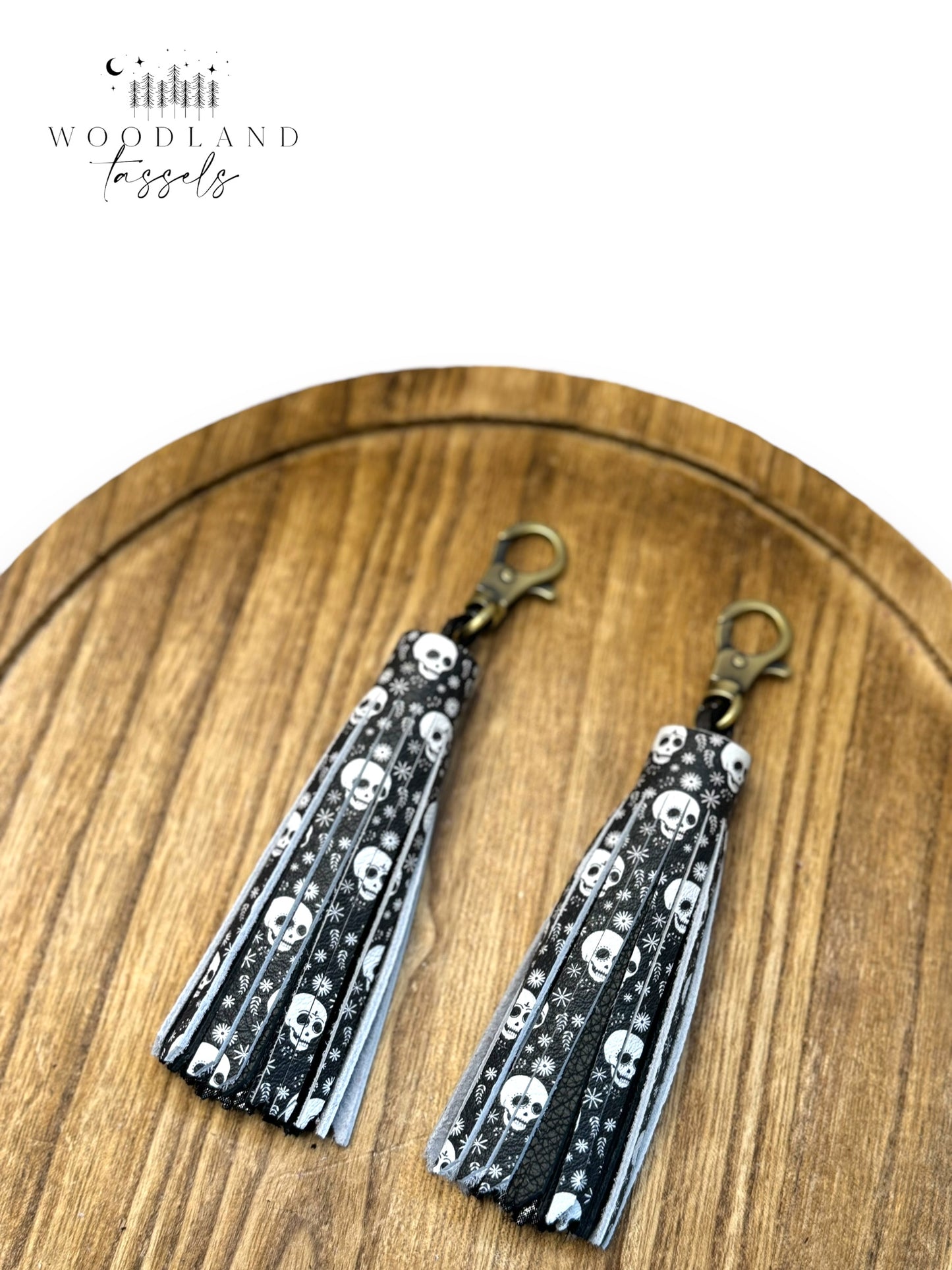 Happy Skulls Leather Tassel