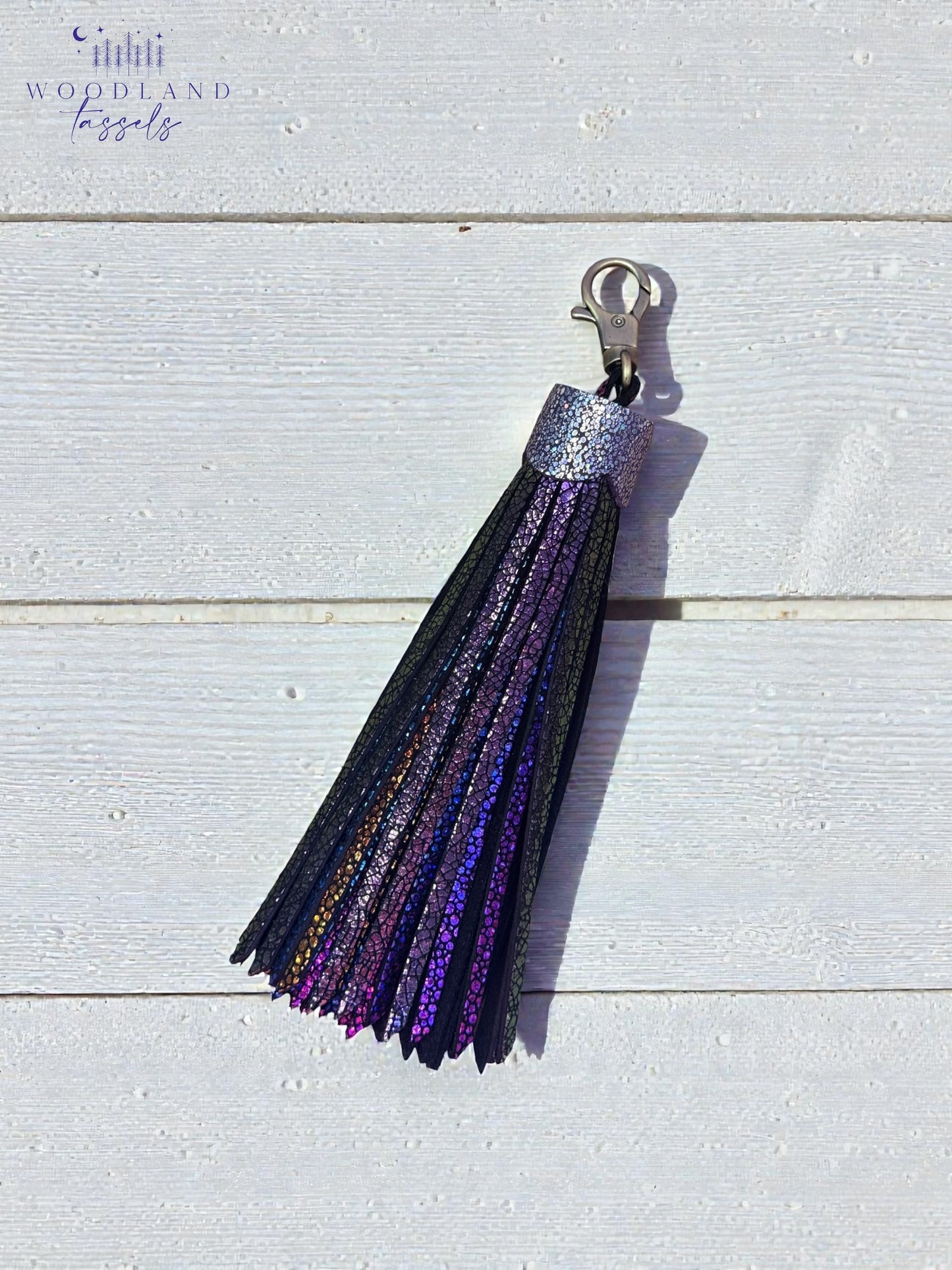 Mystic Rainbow Leather Tassel