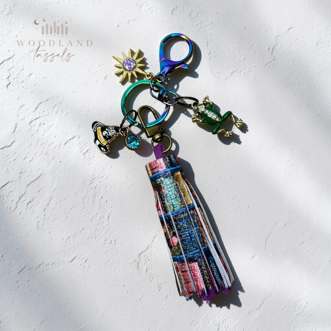 Petite Leather Tassel + Tiny Treasures Bag Charm