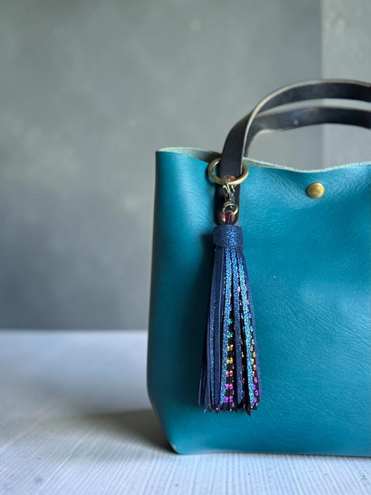Marine Rainbow Leather Tassel