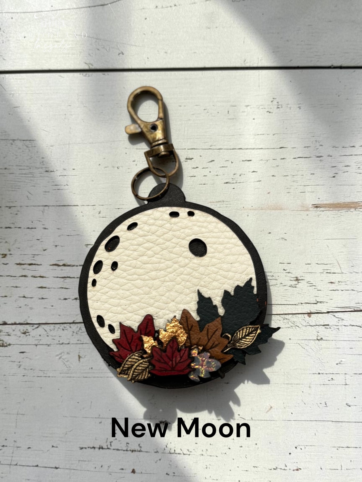 Harvest Moon Leather Bag Charm
