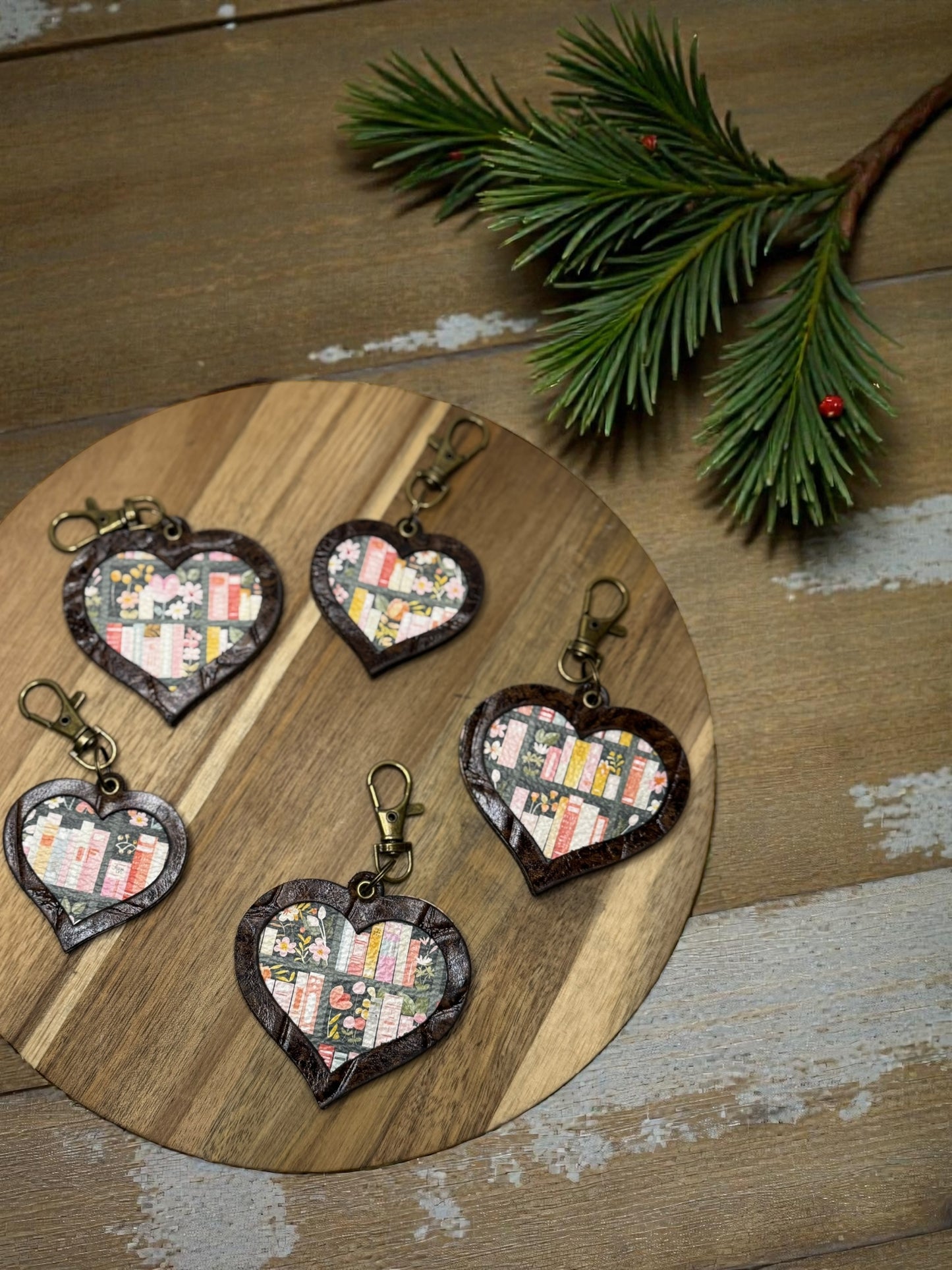 Love Library Leather Purse Charm