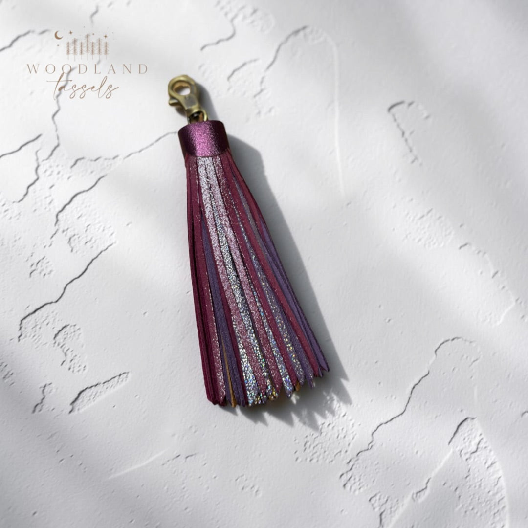Huckleberry Leather Tassel | Bag Charm