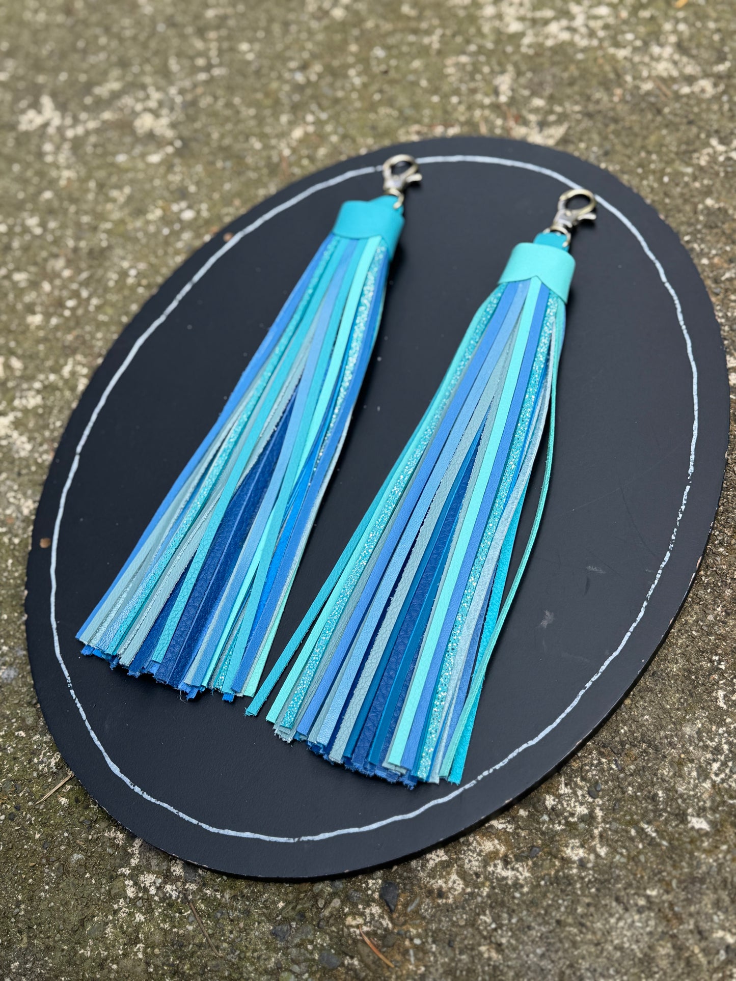 Neptune Leather Tassel- 12” Queen Size