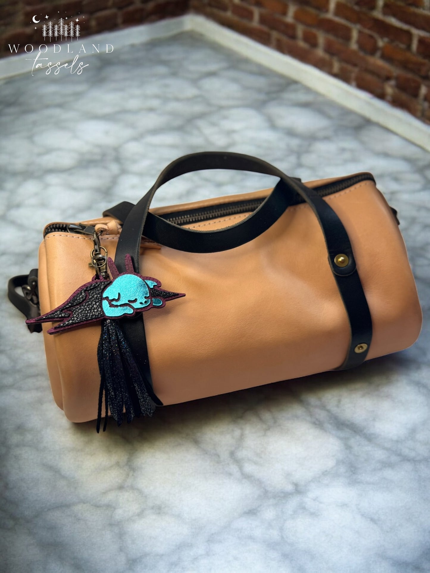 Sleepy Dragon Purse Charm