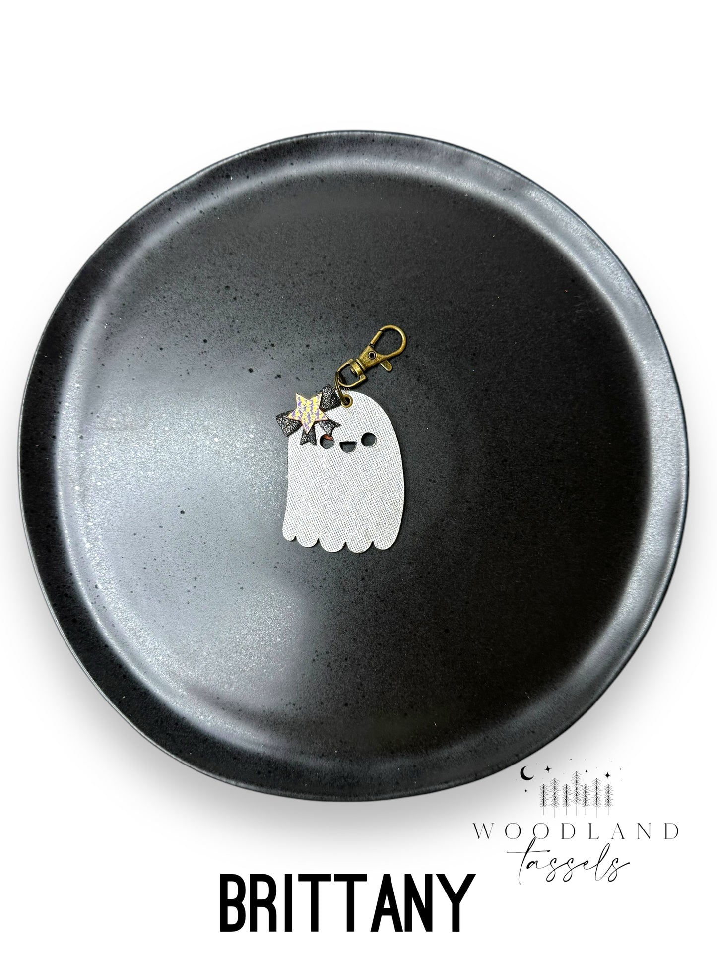 Ghostie Leather Bag Charm