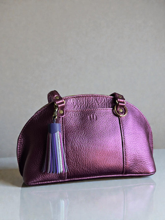 Berry Patch Purple Leather Tassel