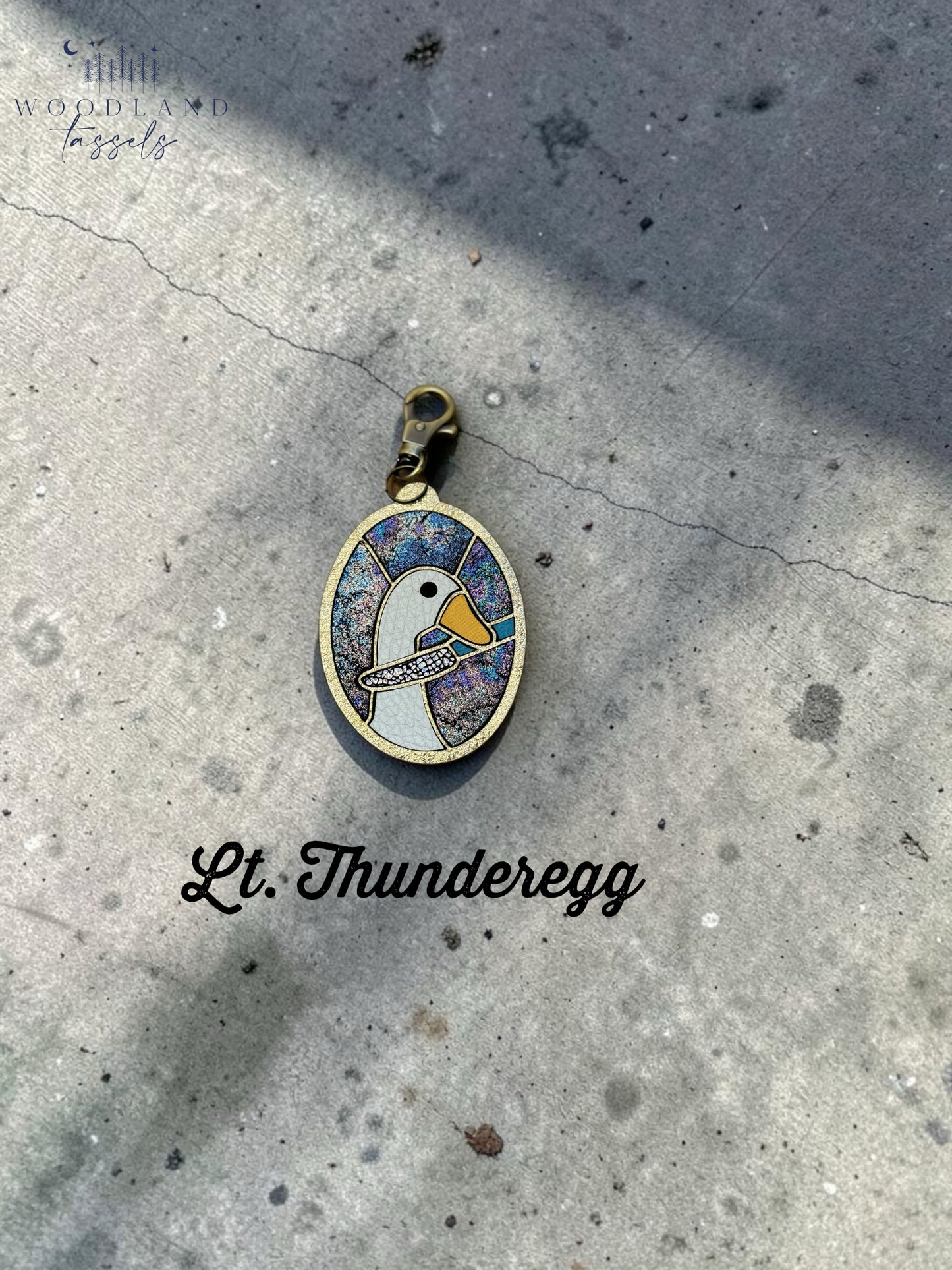 Serious Goose Leather Bag Charm