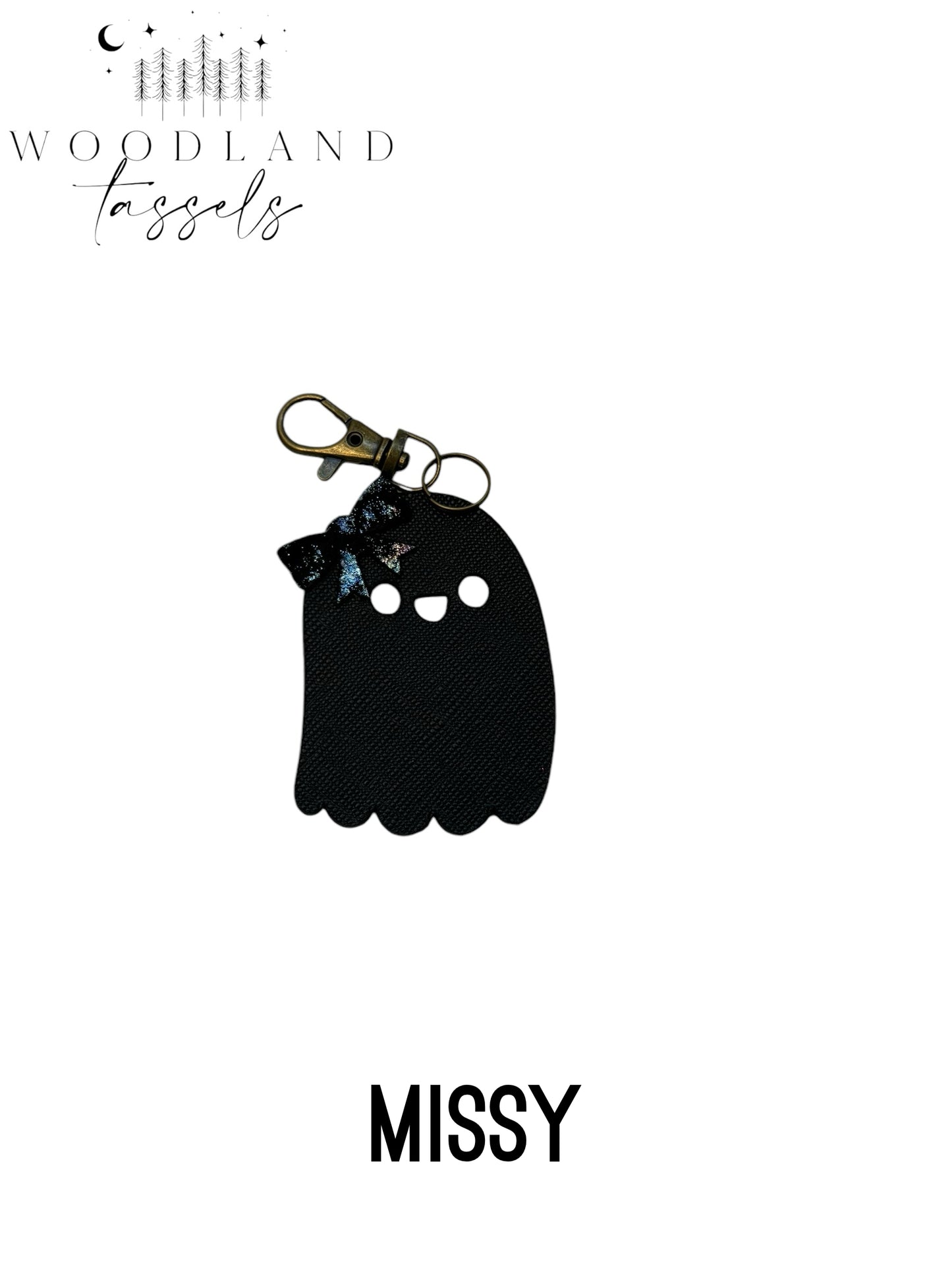 Ghostie Leather Bag Charm