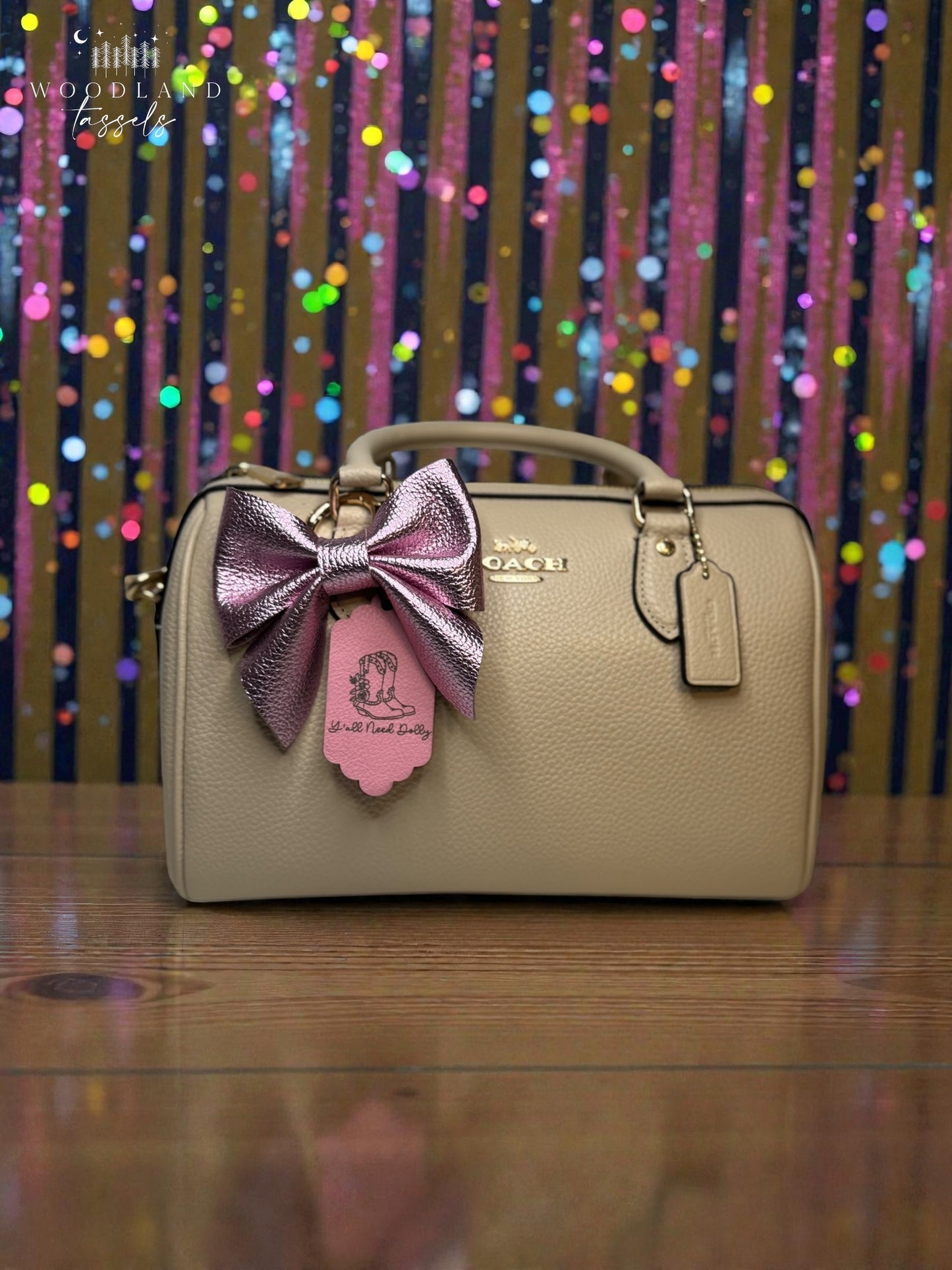 Dolly Leather Purse Charm