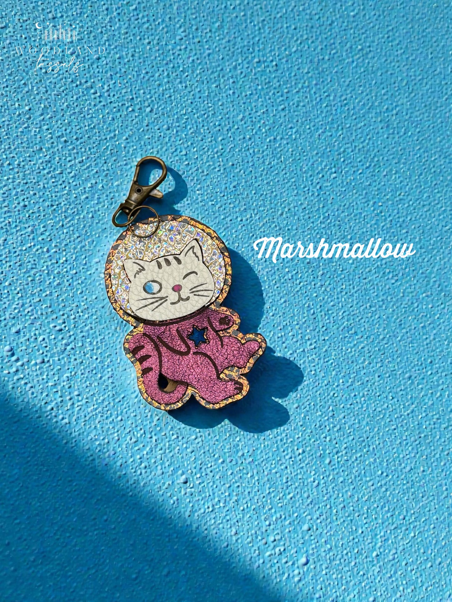Astro Cat Leather Bag Charm
