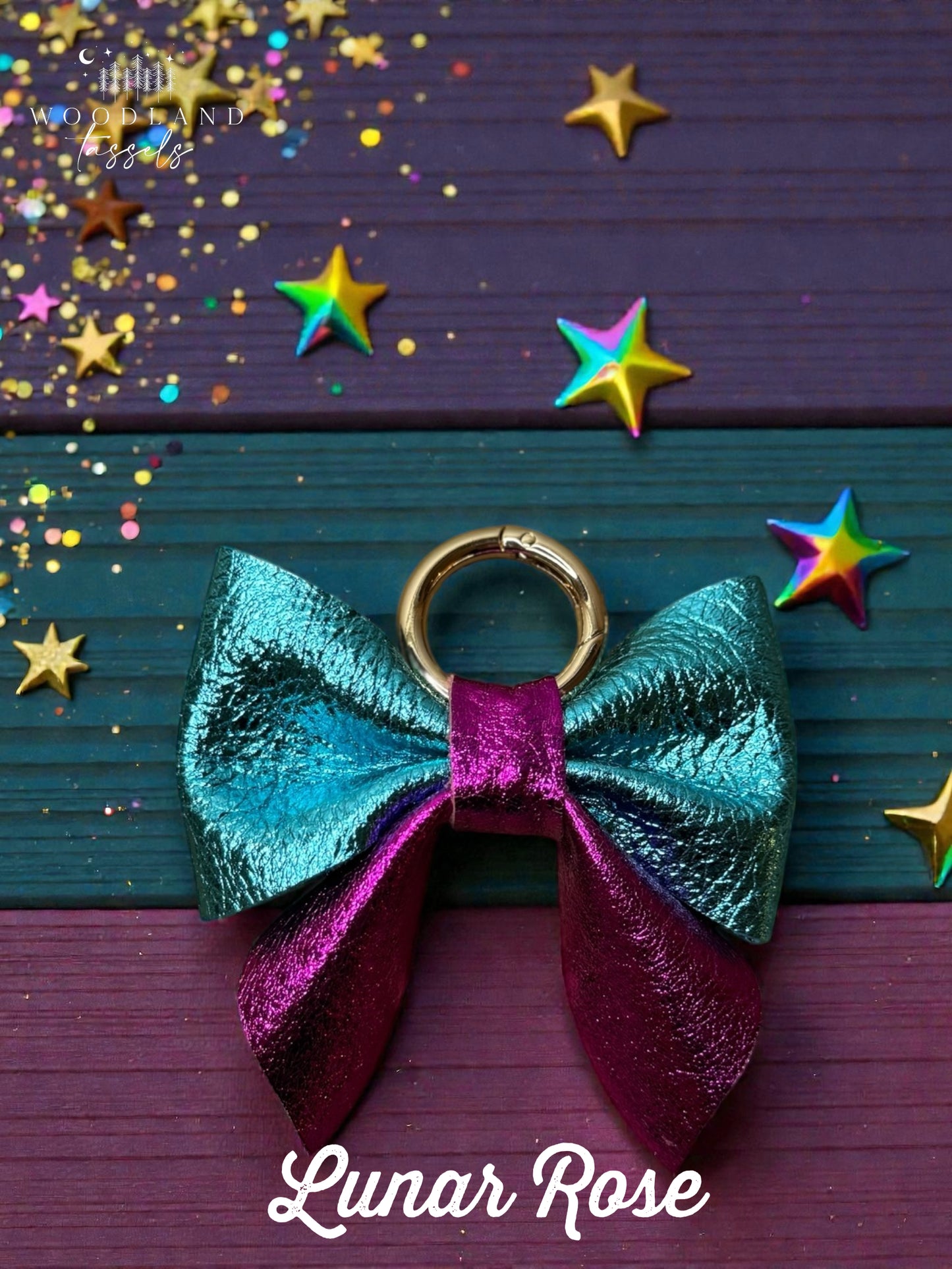 Leather Purse Bow- Starlight Collection✨